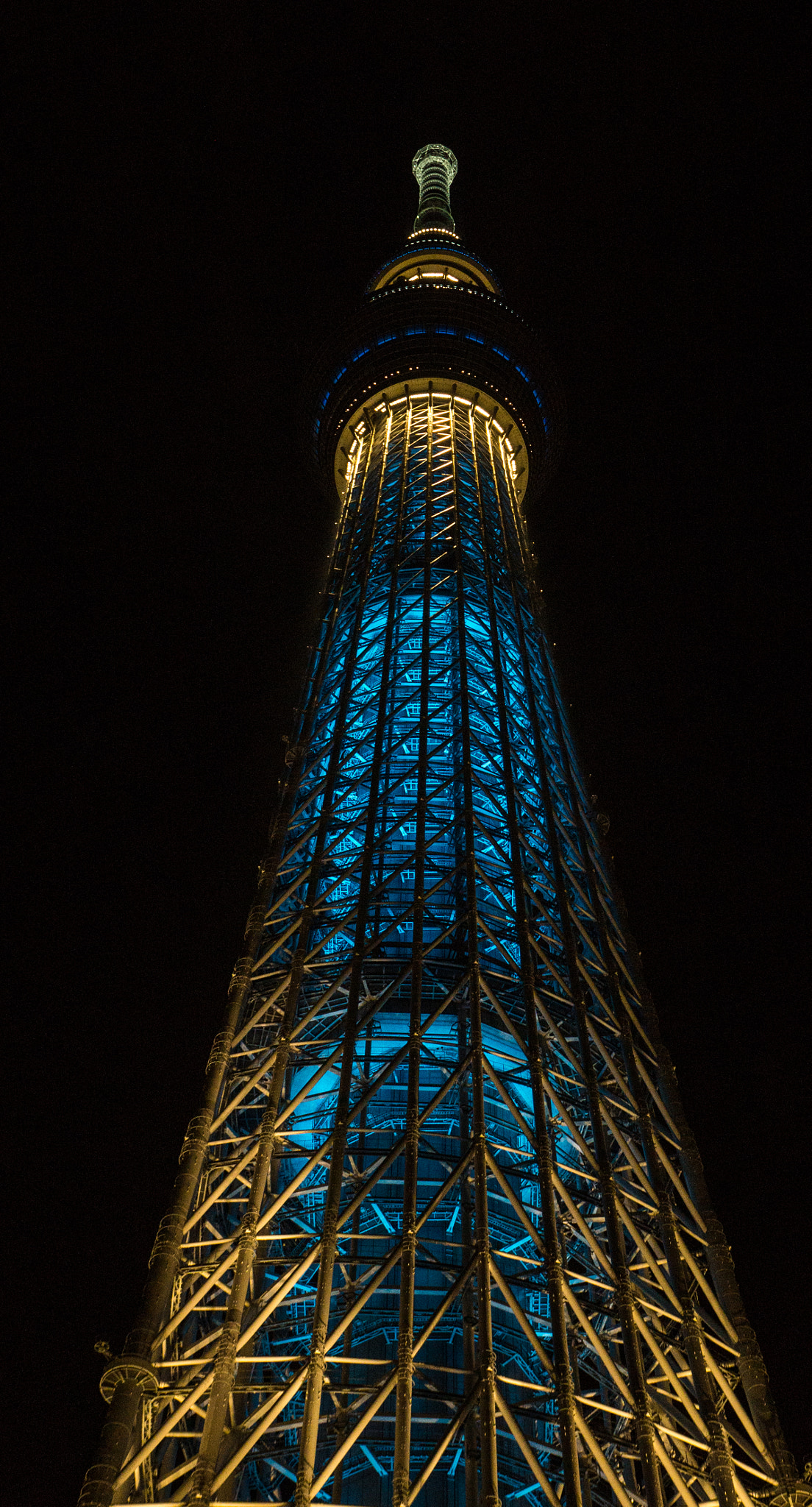 Sony SLT-A65 (SLT-A65V) + Sony DT 16-50mm F2.8 SSM sample photo. Tokyo sky tree at night photography