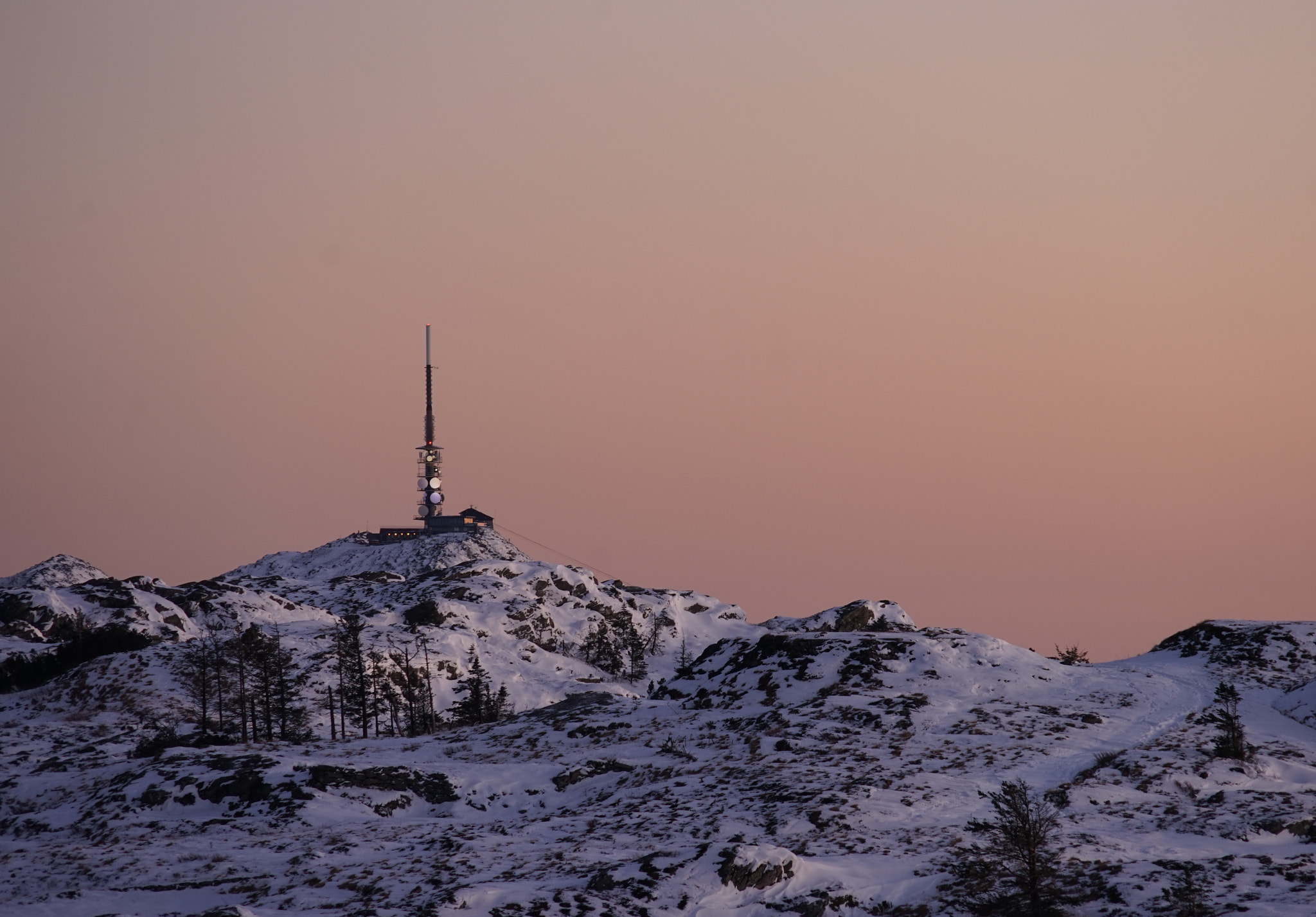 Sony a7 + Sony FE 24-240mm F3.5-6.3 OSS sample photo. Mount ulriken seen from mount rundemanen. from bergen in norway photography