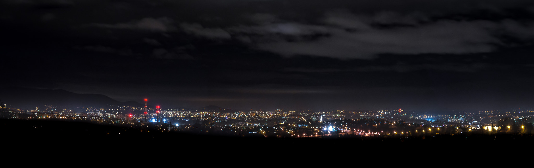 Sony Alpha DSLR-A700 sample photo. Bielsko-biala at night photography