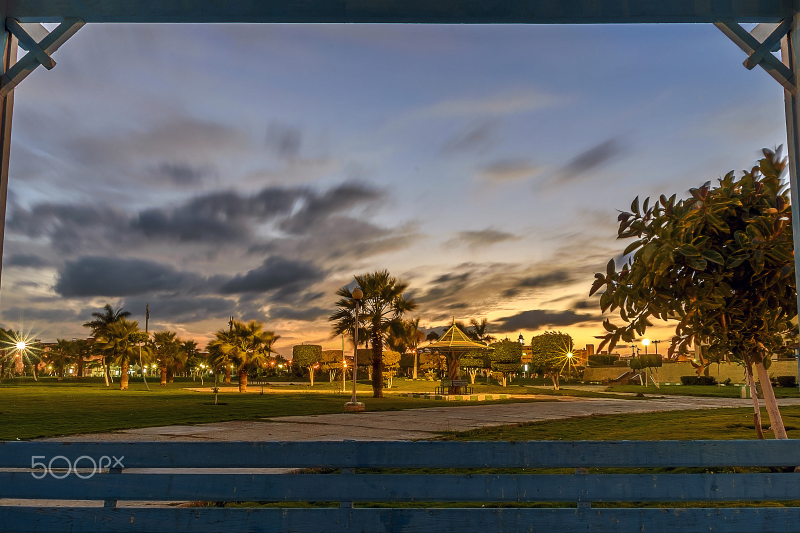 Nikon D5500 + Sigma 18-250mm F3.5-6.3 DC OS HSM sample photo. Garden at cloudy night +2 photography