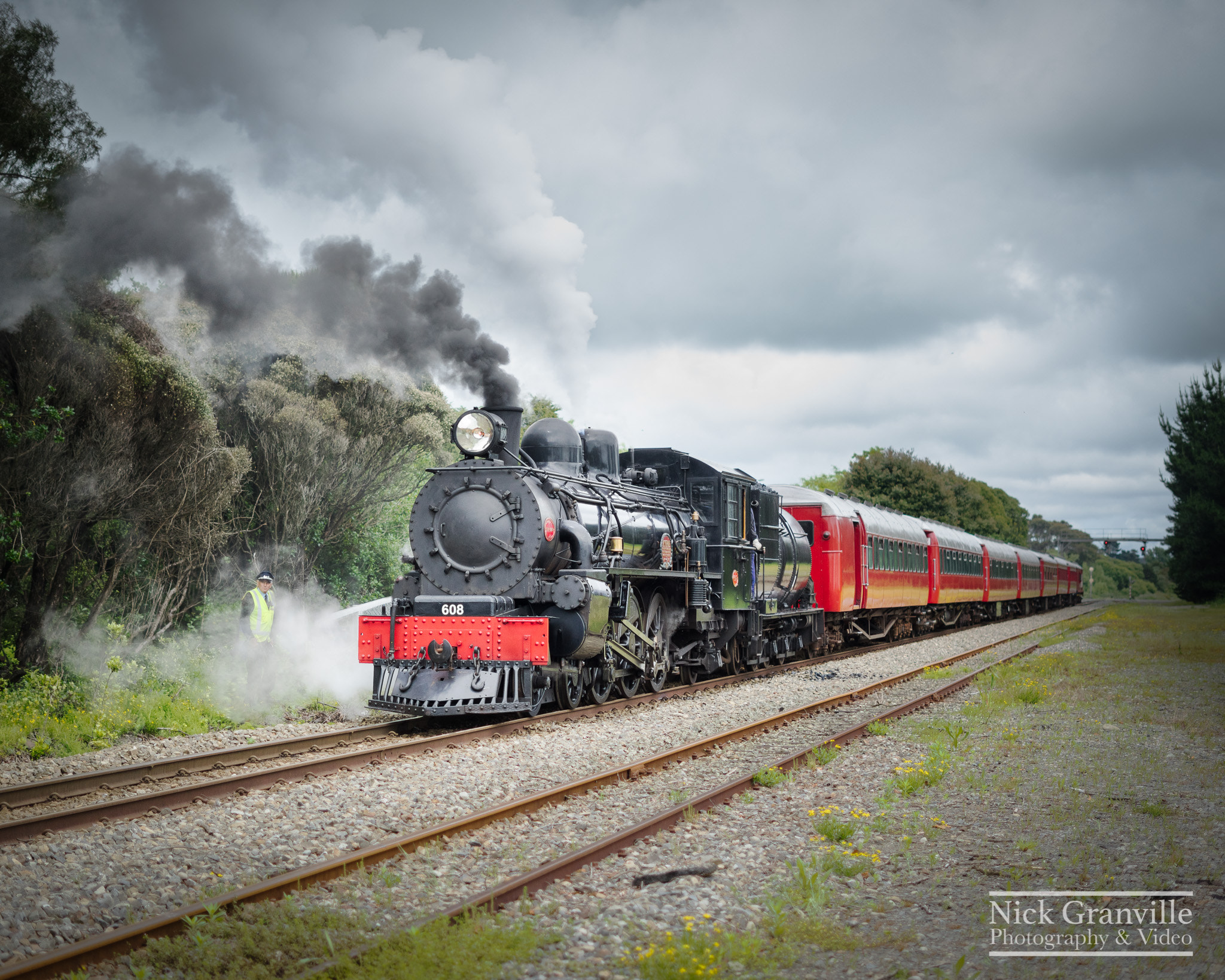 Sony a7R sample photo. Vintage steam train in action photography