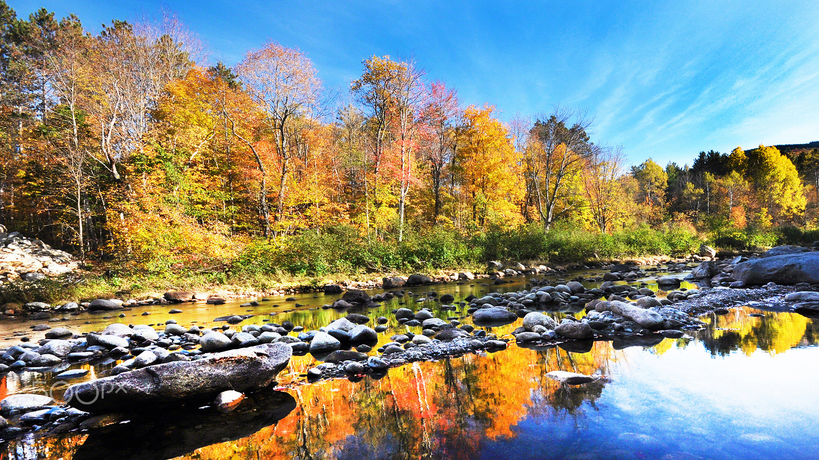 Sigma 10-20mm F4-5.6 EX DC HSM sample photo. Wild river autumn photography