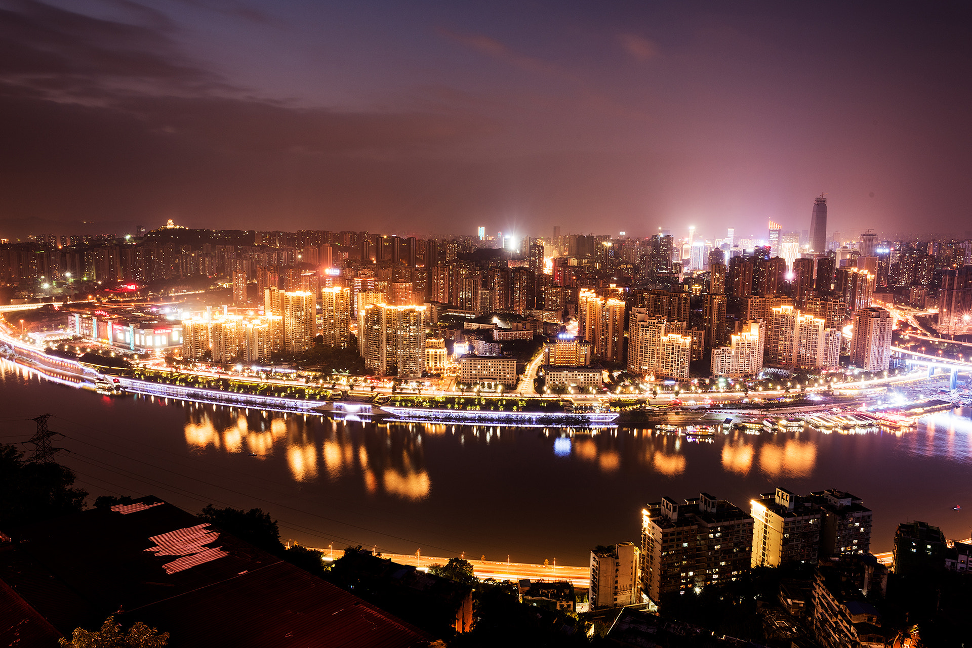 Nikon D810 sample photo. Chongqing重庆夜景 photography