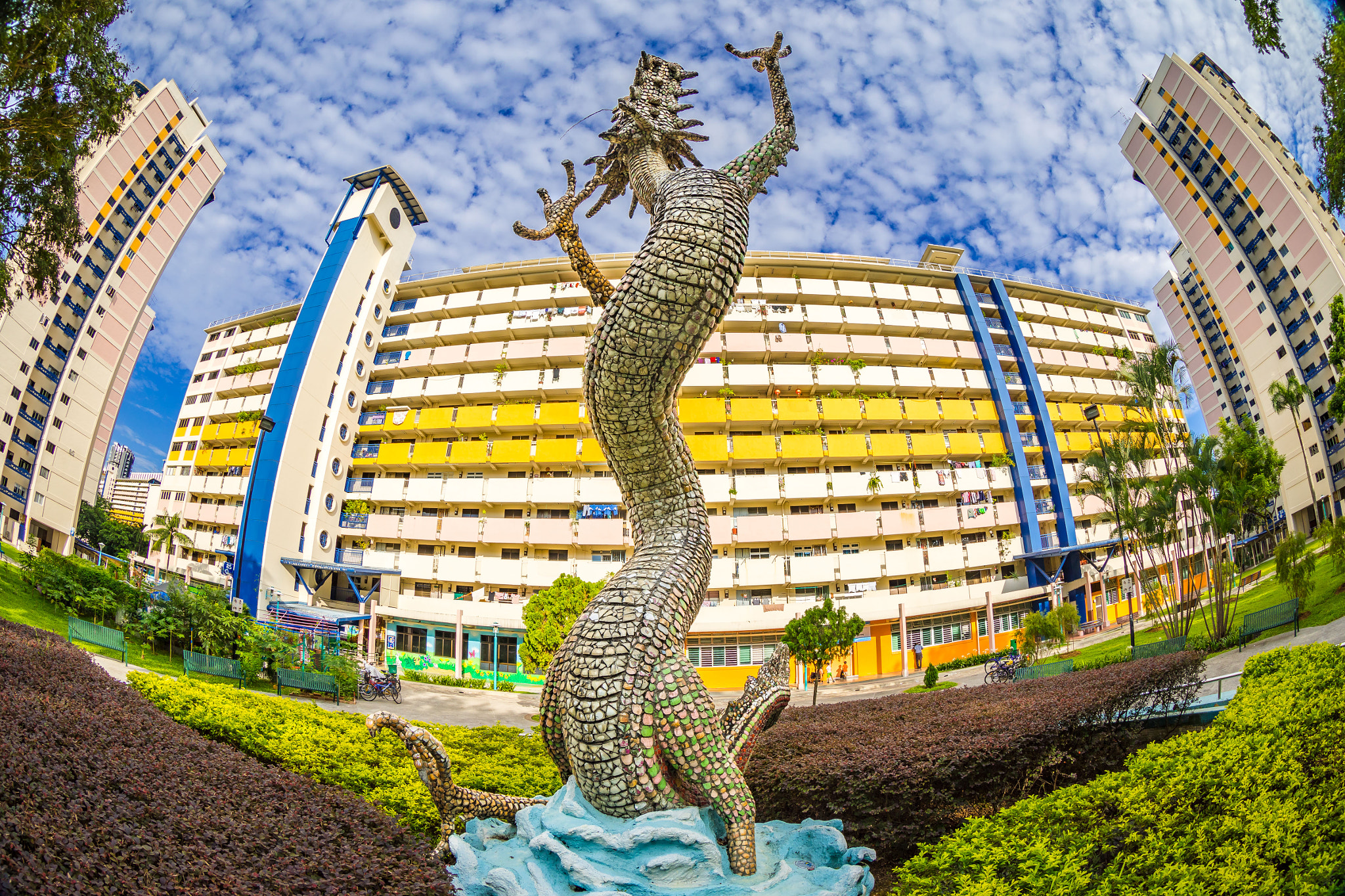Canon EF 8-15mm F4L Fisheye USM sample photo. Whampoa drive dragon (fisheye) photography