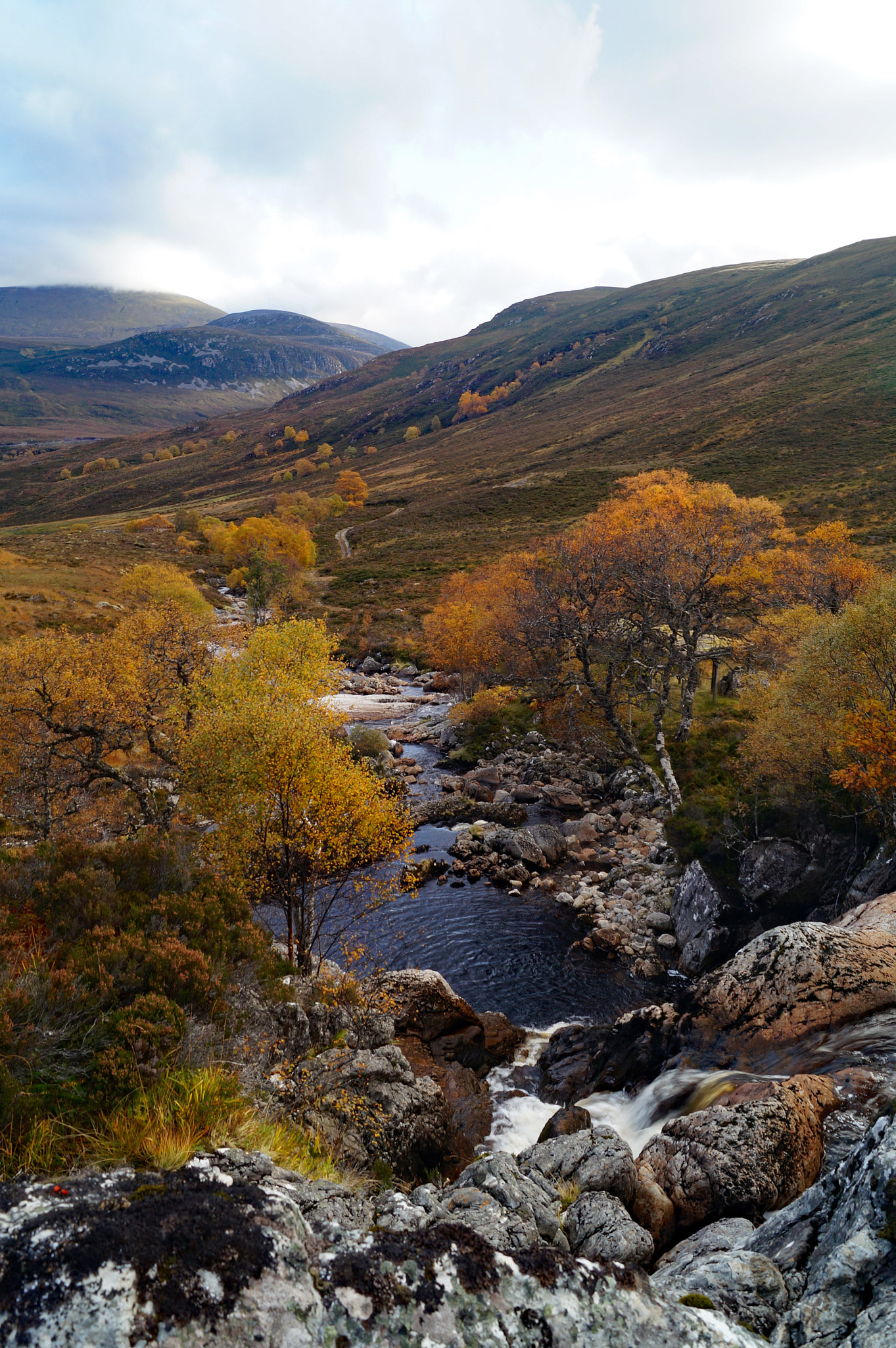 Sony SLT-A58 sample photo. Abhainn beinn nan eun, wyvis, scottish highlands photography