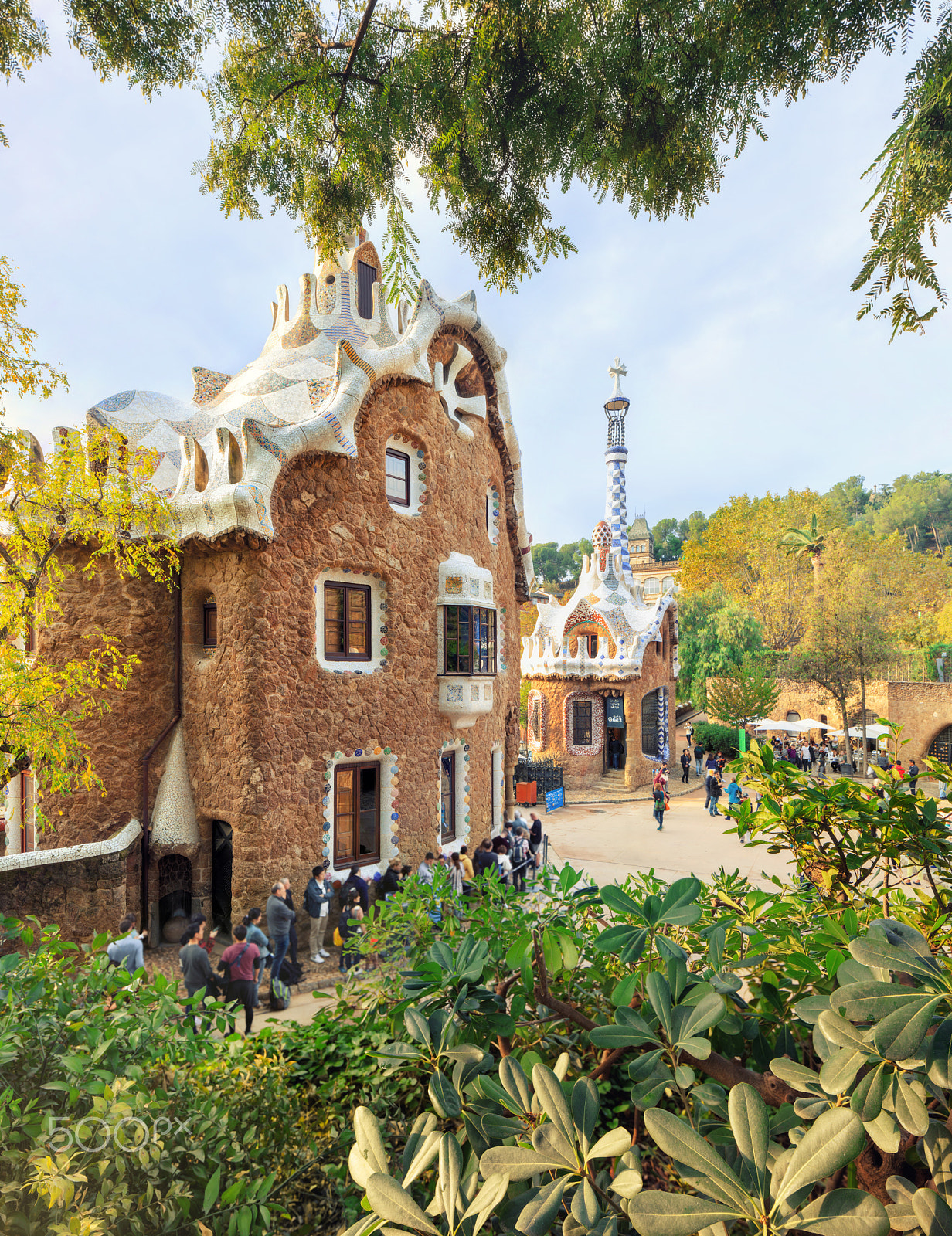 Canon TS-E 24.0mm f/3.5 L II sample photo. Famous park guell, spain photography