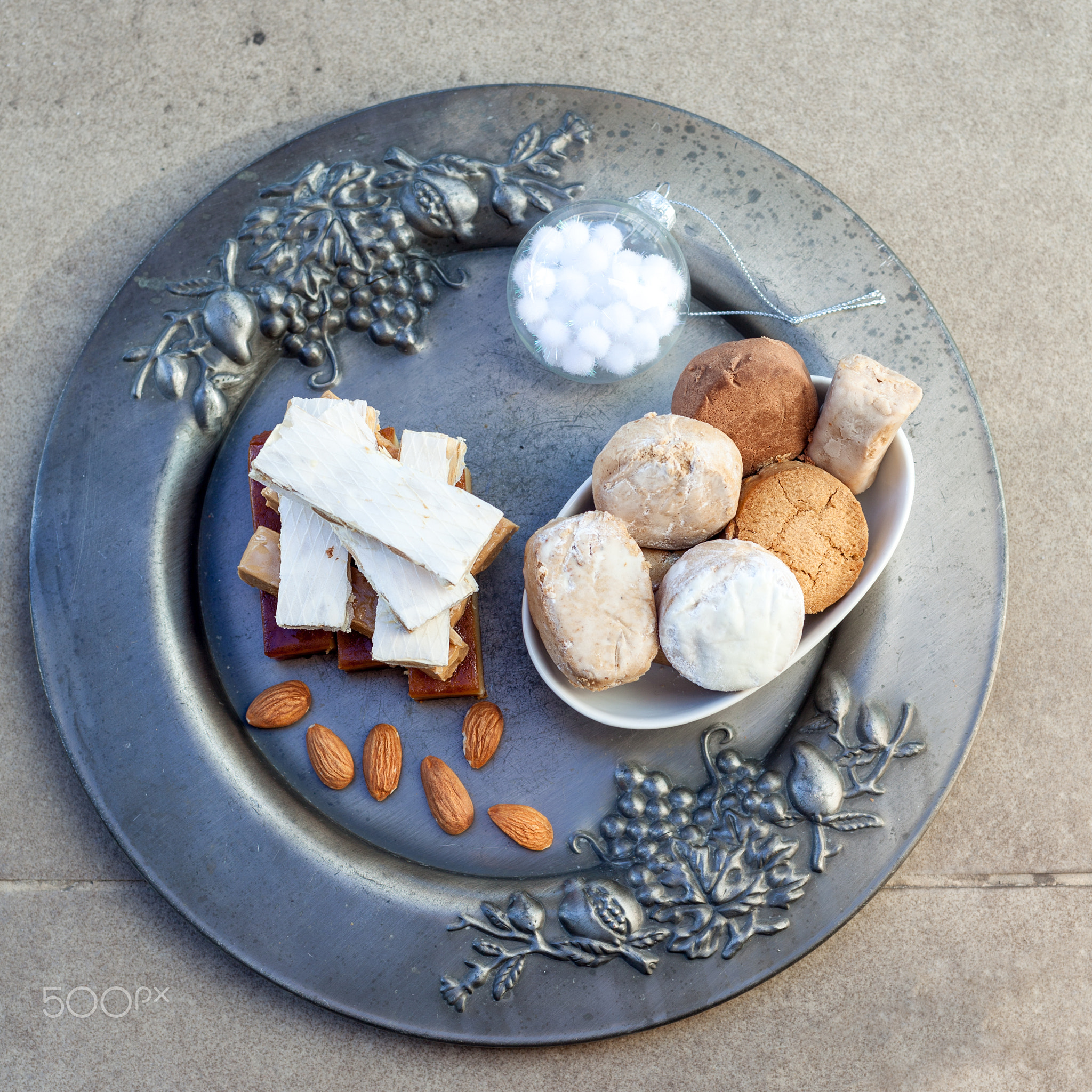 Turron, mantecados and polvorones, typical spanish christmas sweets