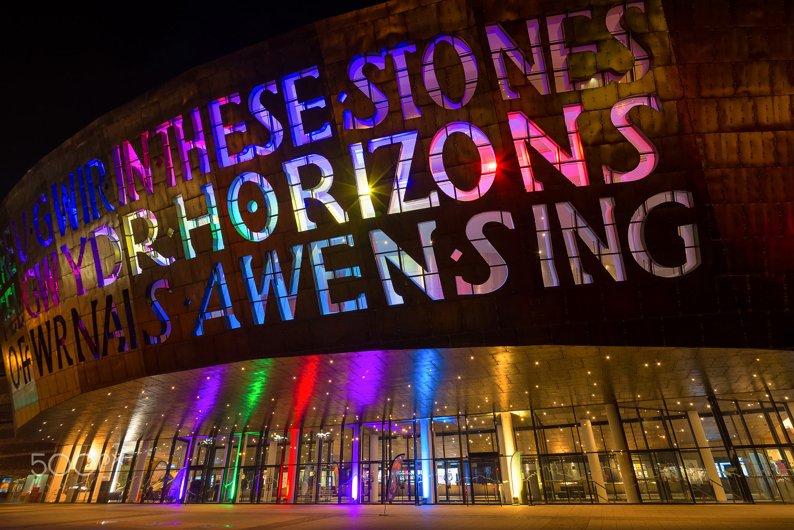 Nikon D610 sample photo. Wales millennium centre photography