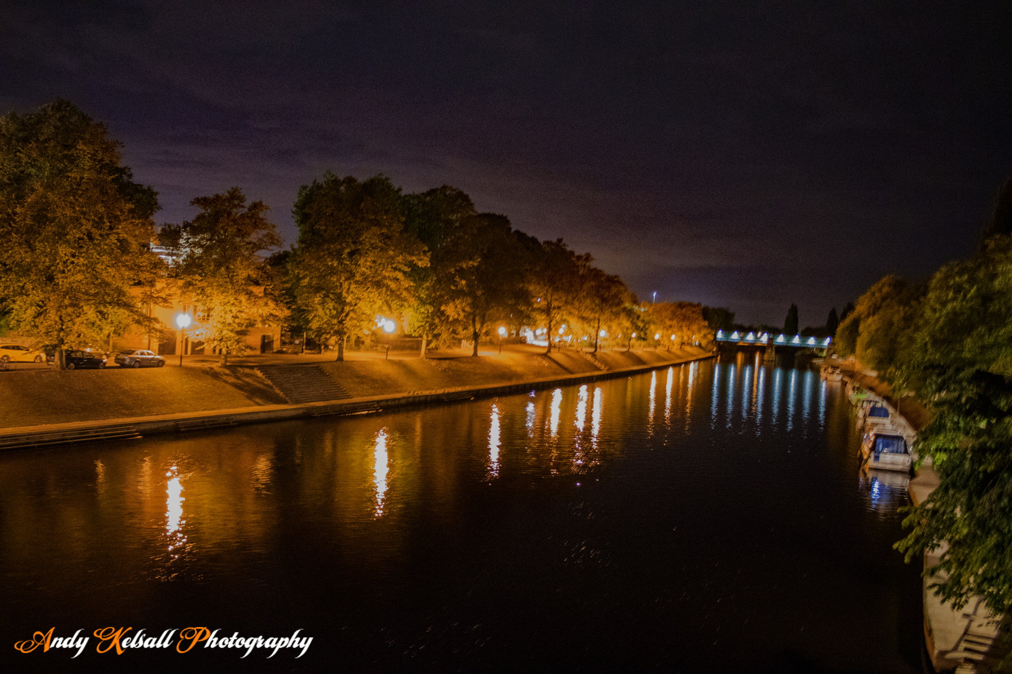 Canon EF-S 18-55mm F3.5-5.6 II sample photo. River ouse at night photography
