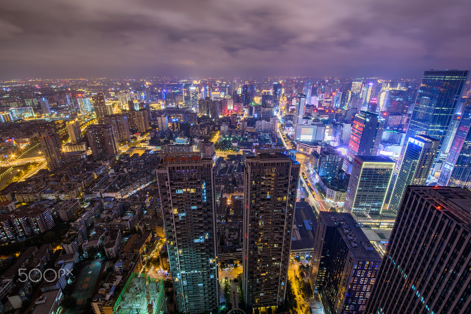 Nikon D750 sample photo. The skyline in chengdu downtown photography