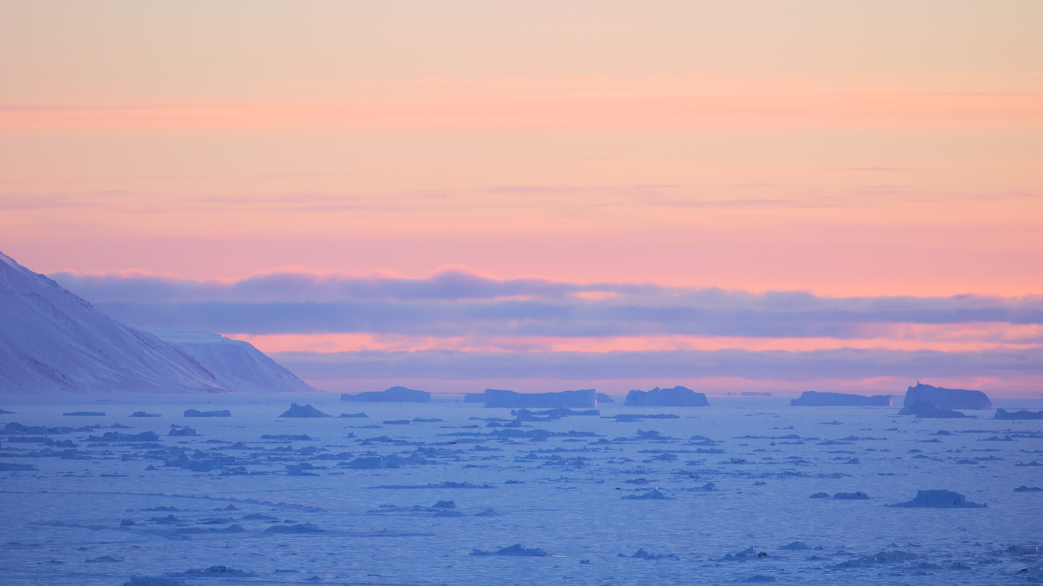 Sigma 300mm F2.8 APO EX DG HSM sample photo. Sunset on qeqertarsuaq, qaanaaq, greenland photography