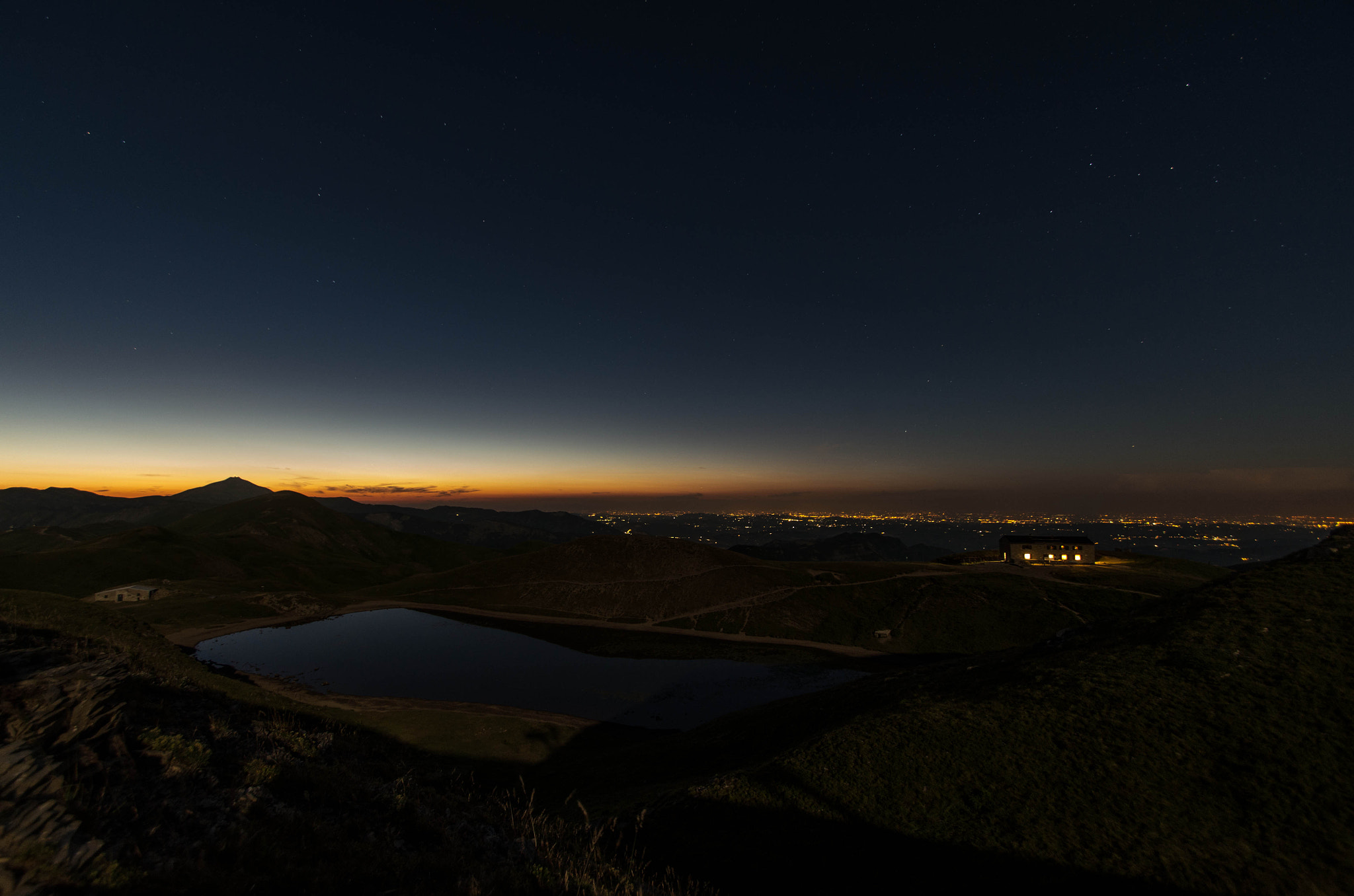 Pentax K-30 sample photo. Sunset scaffaiolo lake photography