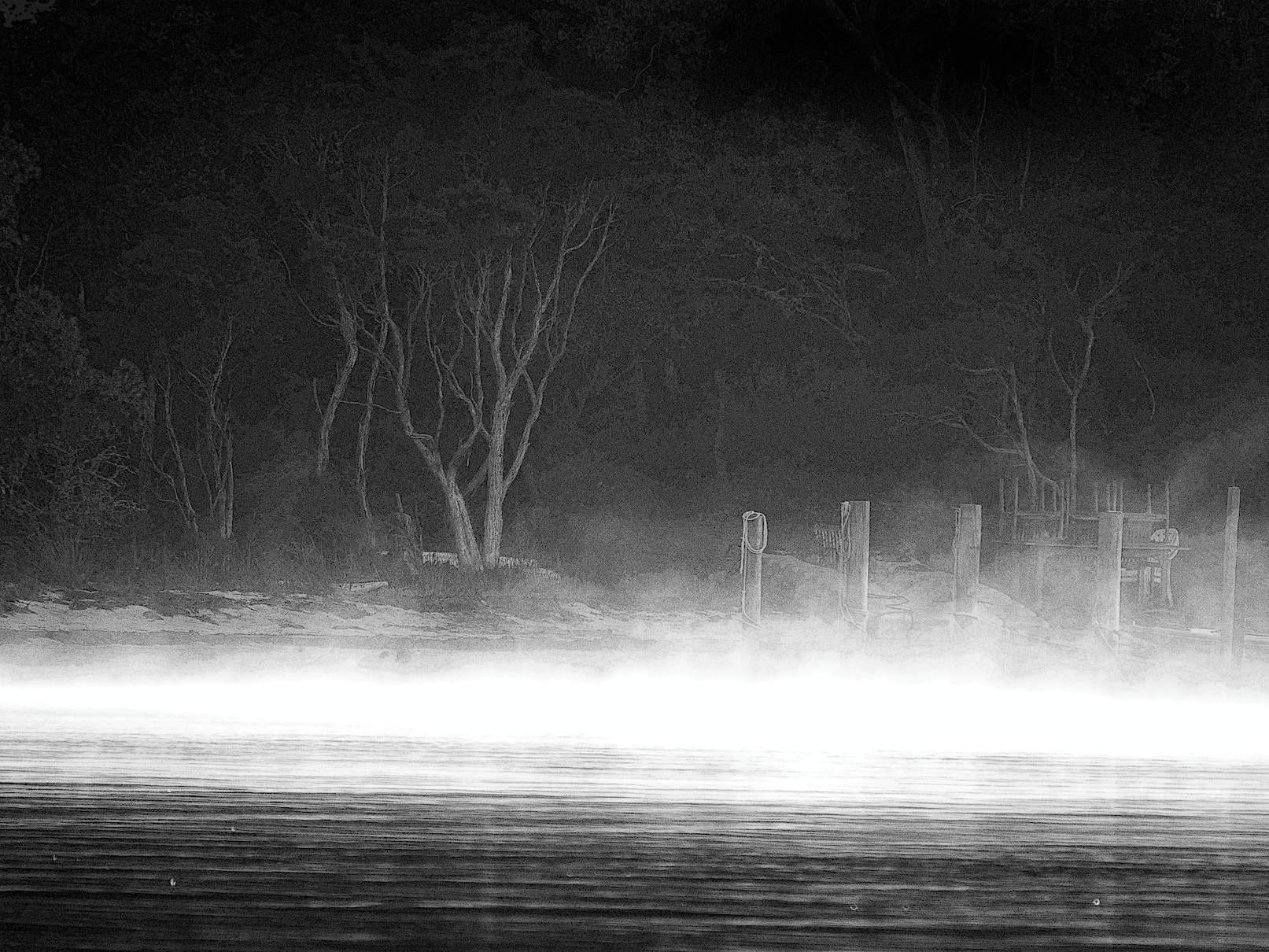 Panasonic Lumix DMC-GH4 + LEICA DG 100-400/F4.0-6.3 sample photo. Metung in the mist 1 photography