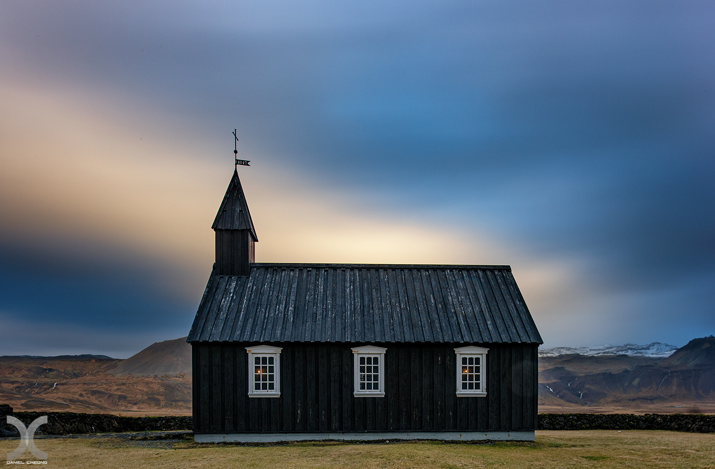 Nikon D810 sample photo. Búðakirkja photography