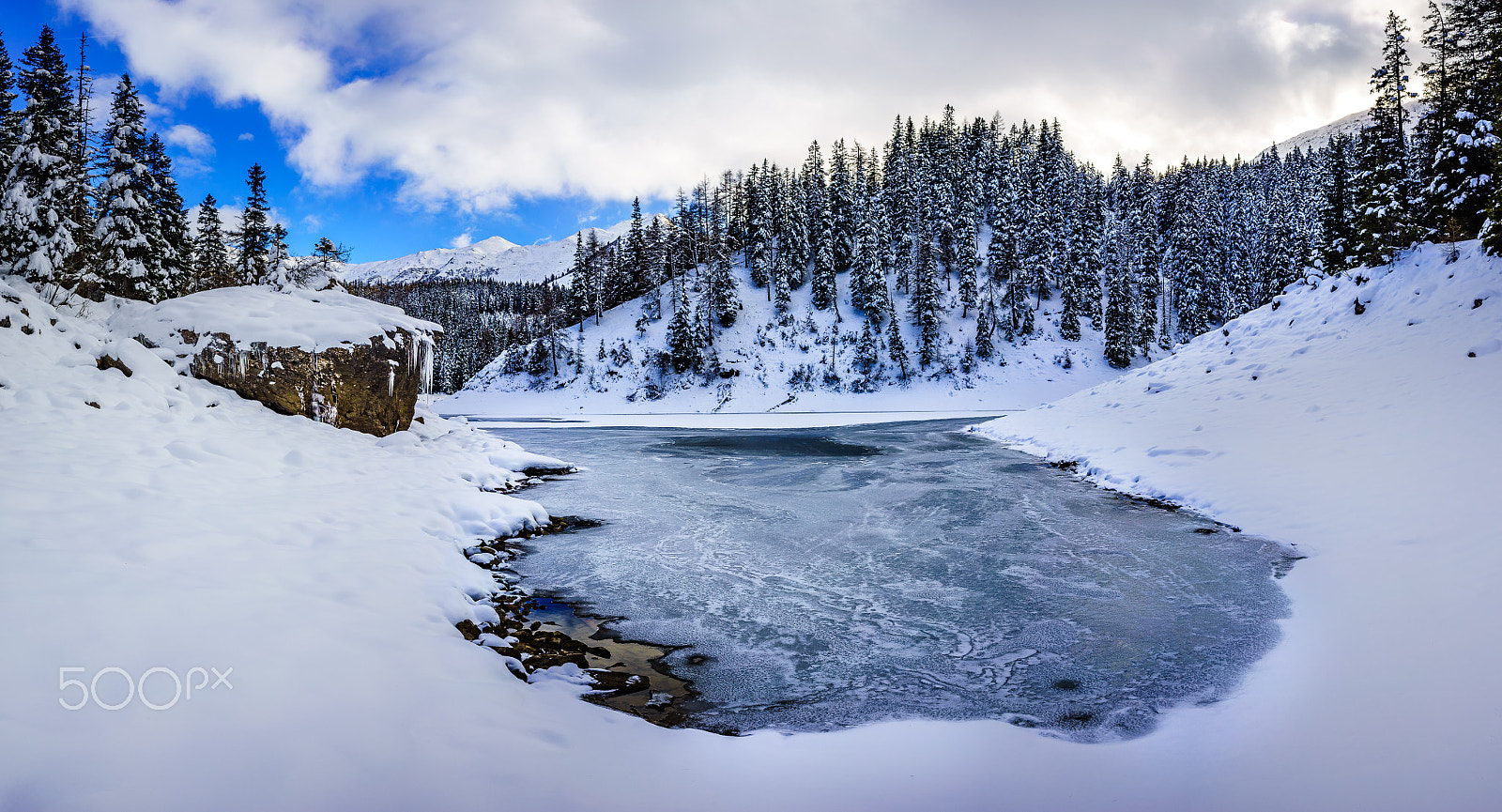 Sony a7R sample photo. Frozen lake photography