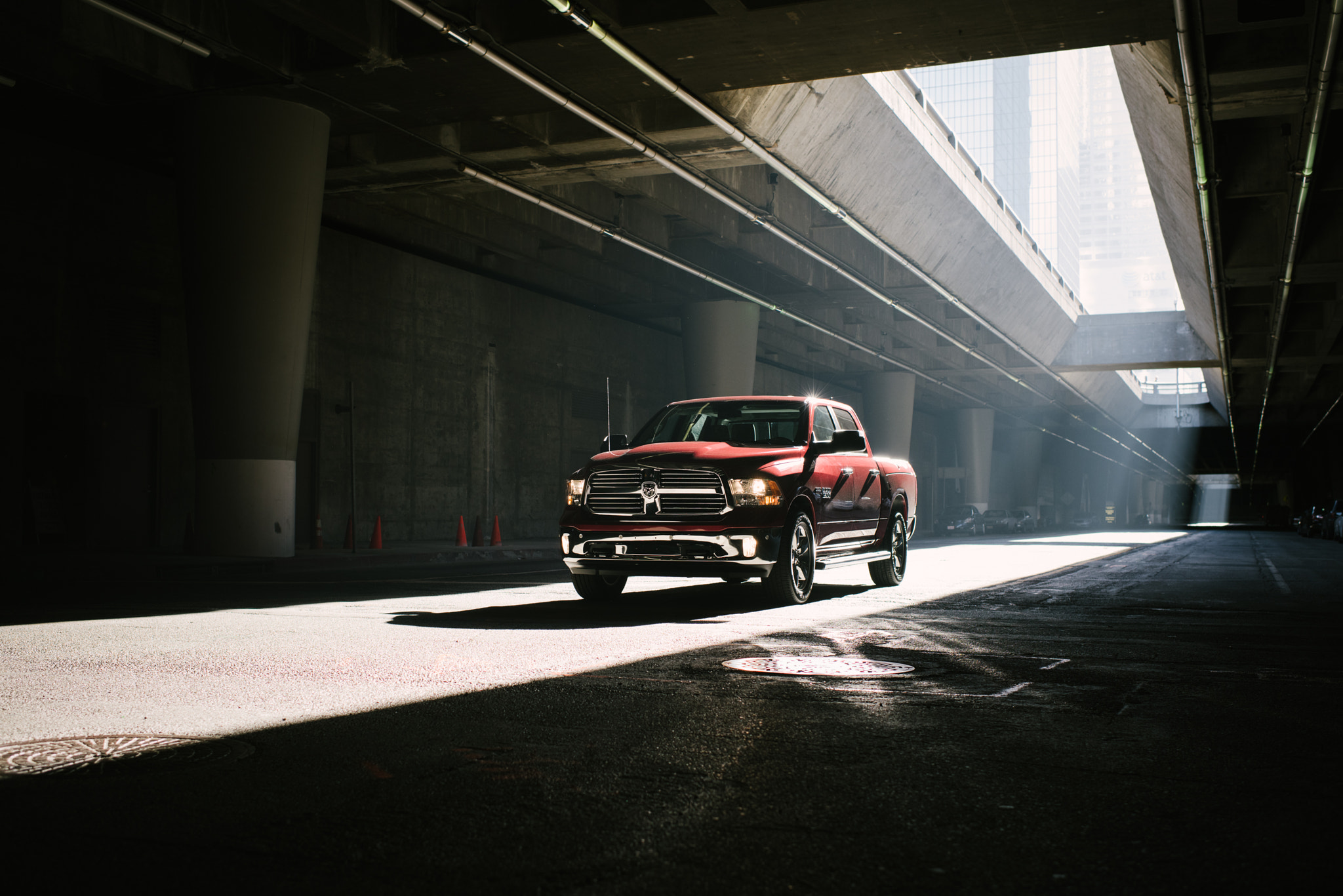 Nikon D810 sample photo. La underground with ram trucks photography