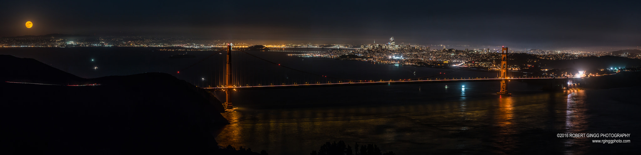 Sony a7R II sample photo. Super moon over san fransisco bay photography