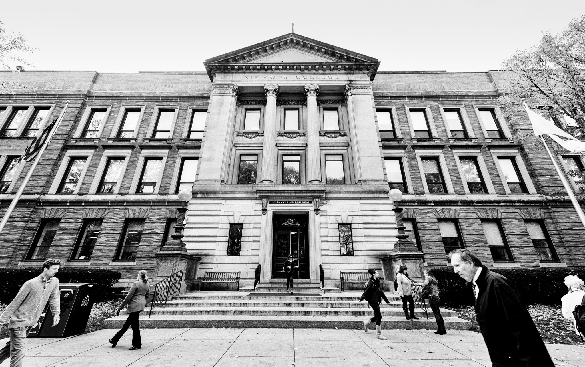 Nikon D5 sample photo. Simmons college main building photography