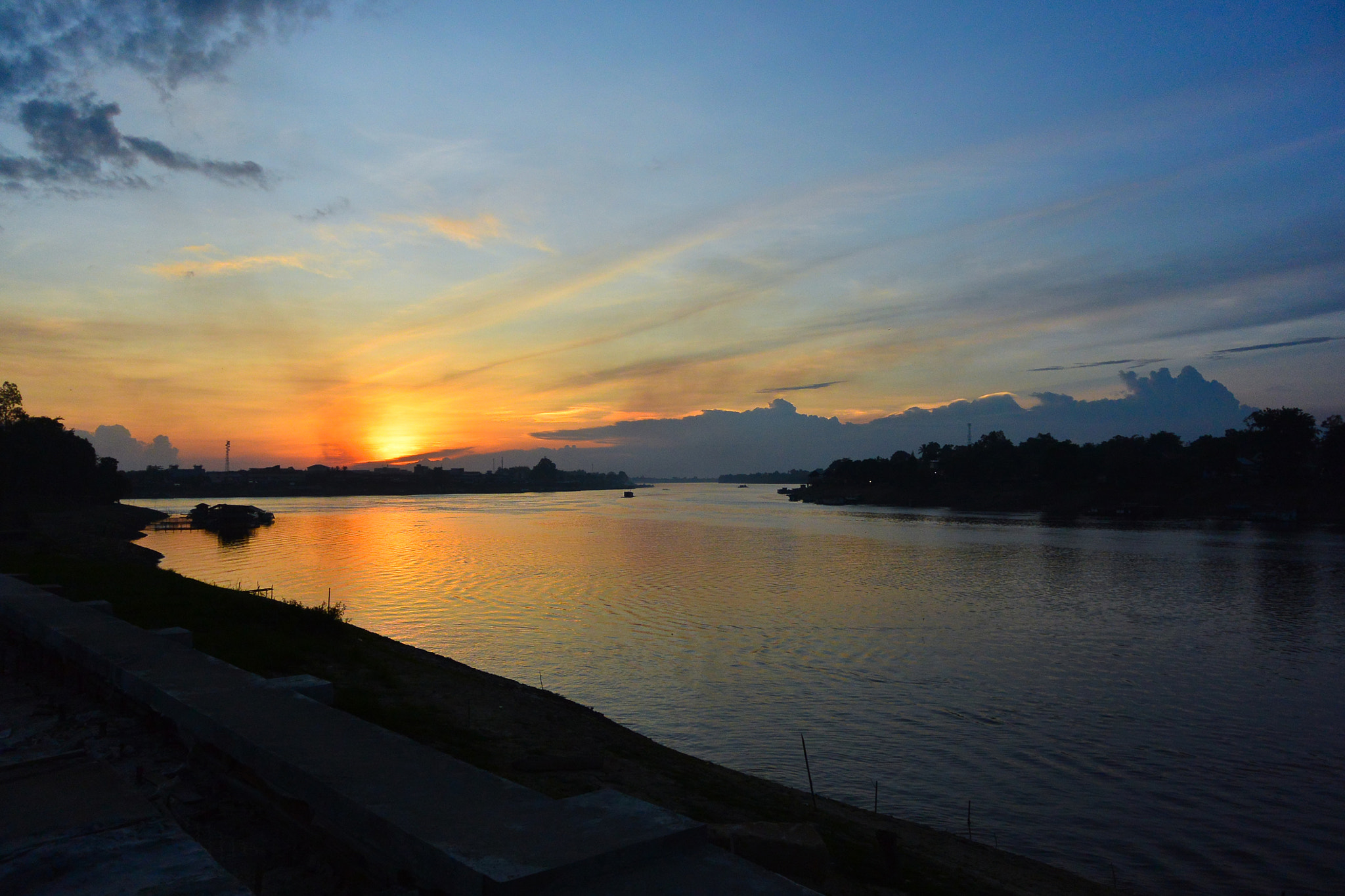 Nikon 1 J3 sample photo. Sunset in sintang photography