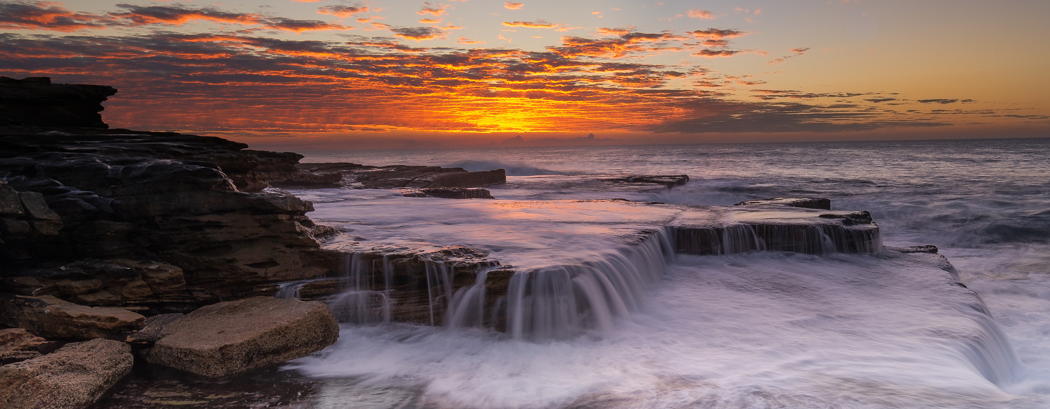 Tamron SP 15-30mm F2.8 Di VC USD sample photo. Mahon rock pool sunrise photography