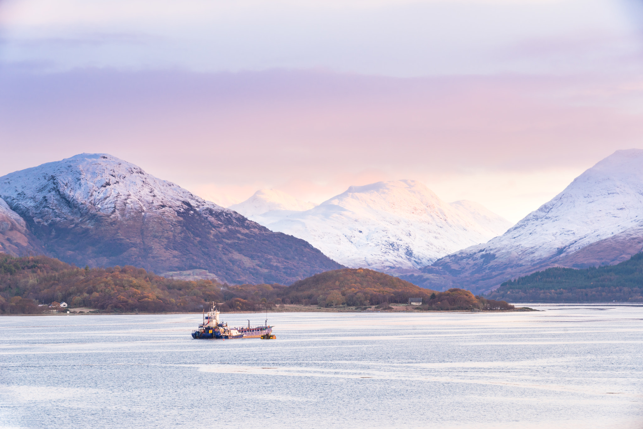Pentax smc DA* 60-250mm F4.0 ED (IF) SDM sample photo. Sunrise on loch creran photography