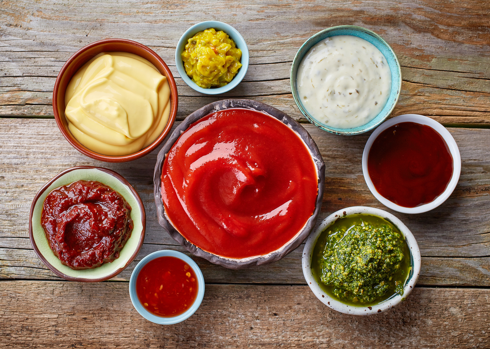 Canon EOS 6D sample photo. Various dip sauces photography