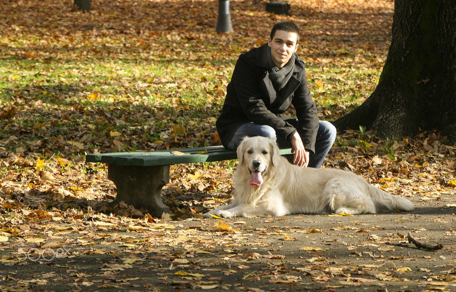 Canon EF 100-300mm F4.5-5.6 USM sample photo. Man and his dog photography