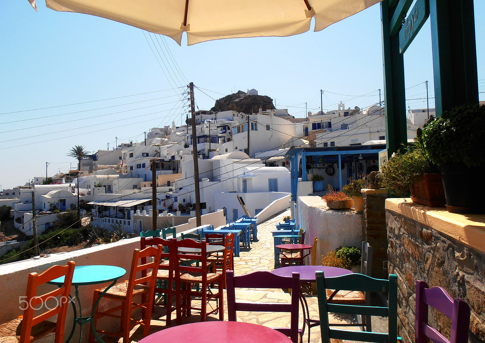 Olympus VR310,D720 sample photo. Anafi island (5) - chora photography