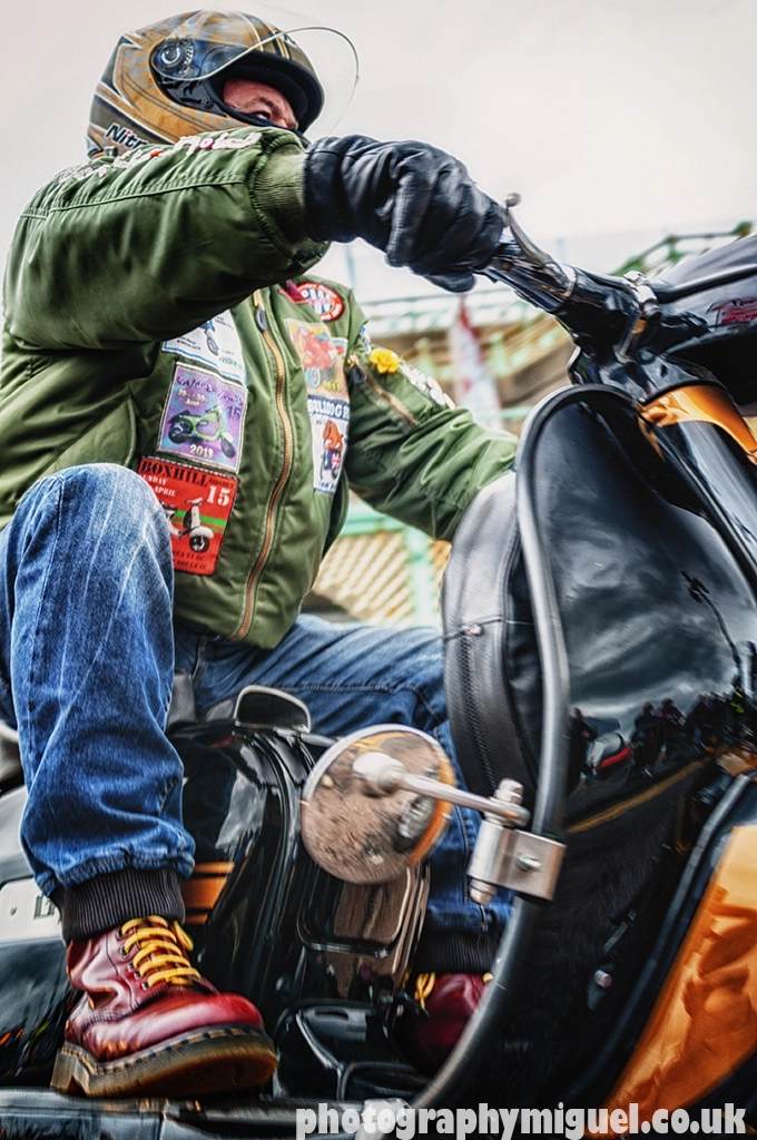 Nikon D300 sample photo. Scoot n boot, ace cafe, brighton, england, uk photography