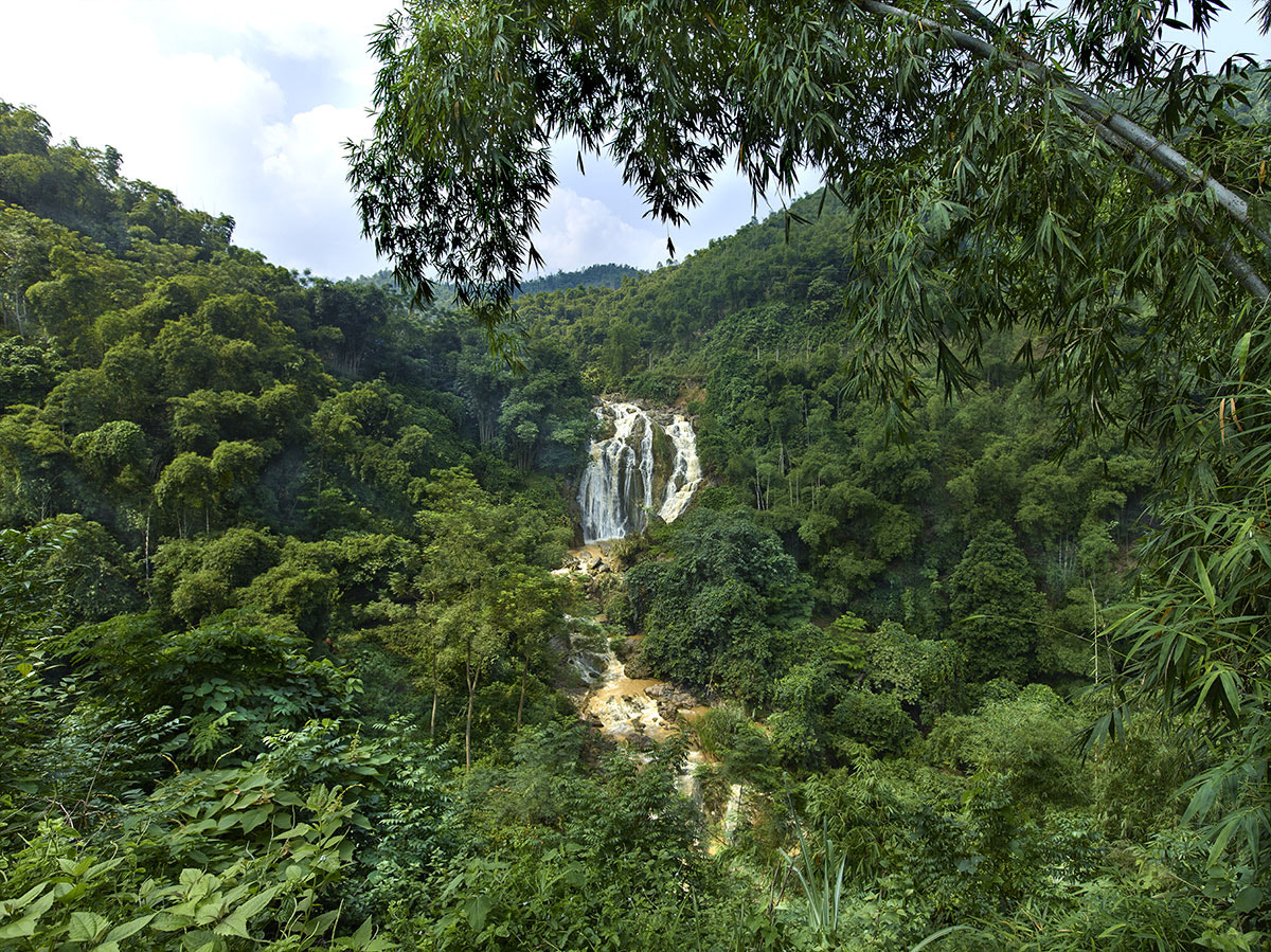 Phase One IQ260 sample photo. Forest waterfalls vietnam photography