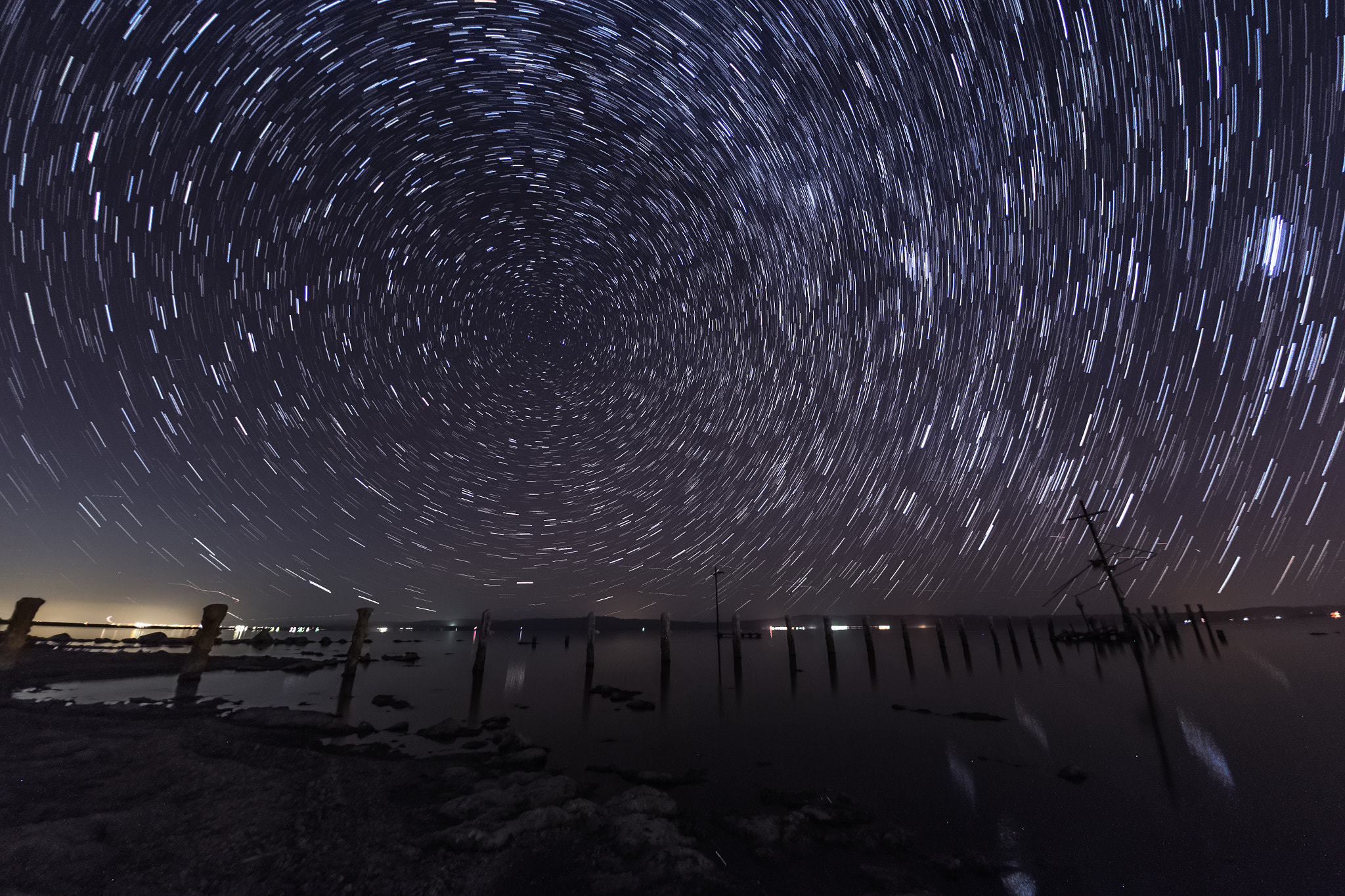 Canon EOS 6D + Sigma 15mm f/2.8 EX Fisheye sample photo. Salton sea star trails photography