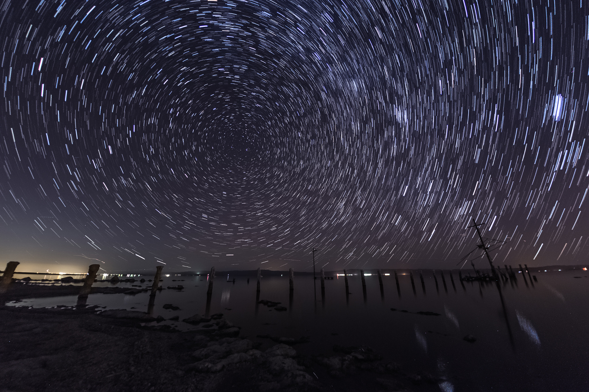 Sigma 15mm f/2.8 EX Fisheye sample photo. Salton sea star trails photography