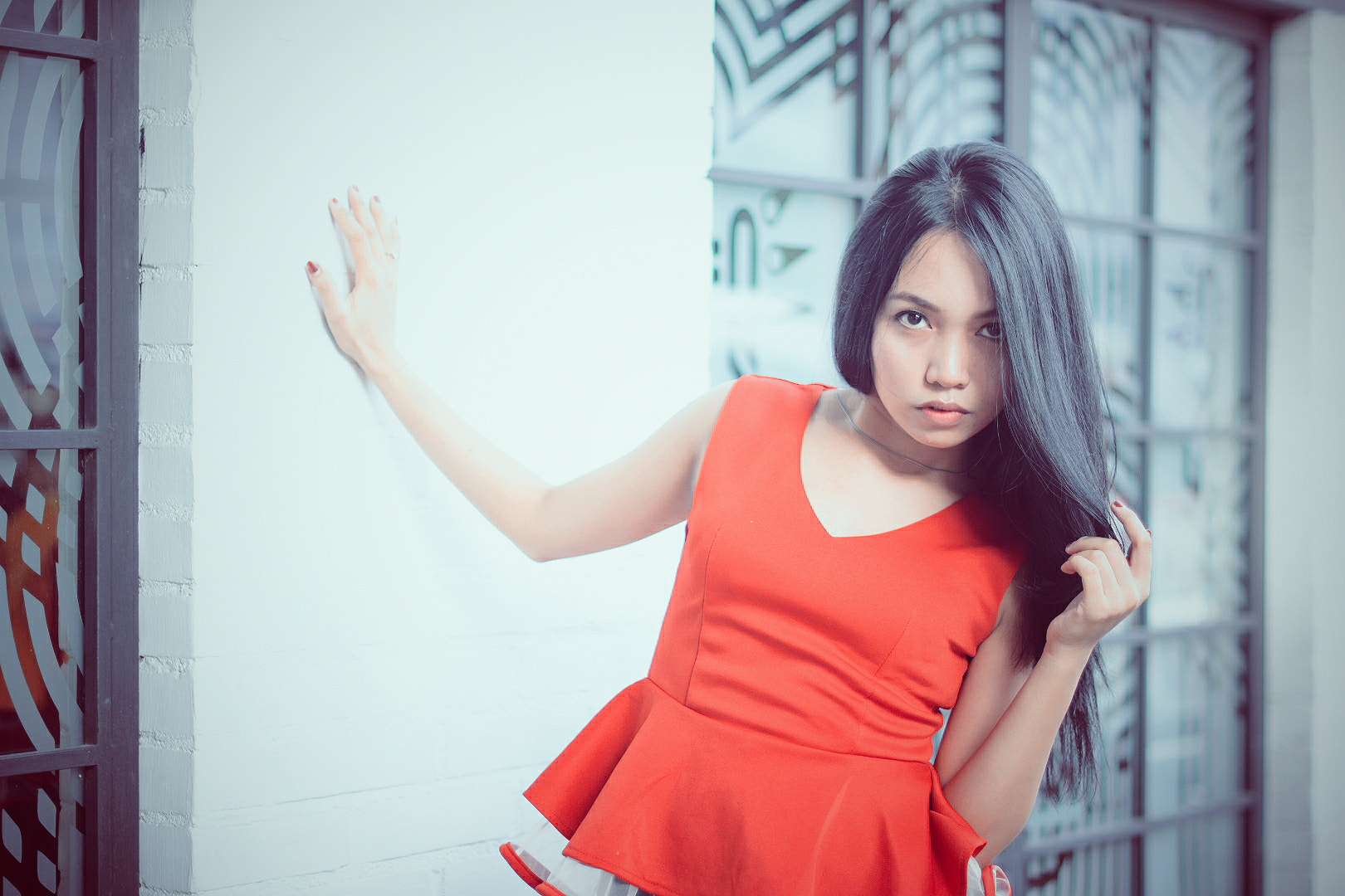 Nikon D5500 sample photo. Red she.. photography