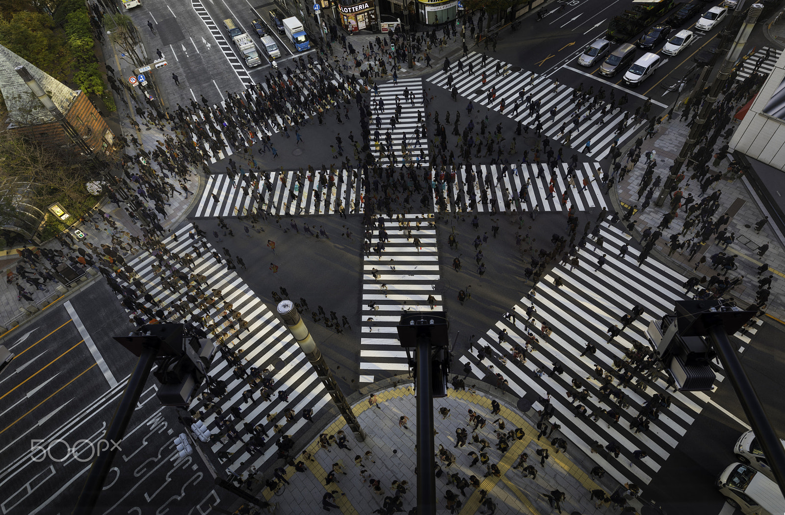 Canon EOS 5D Mark IV + Sigma 20mm F1.4 DG HSM Art sample photo. Busy intersection in tokyo photography