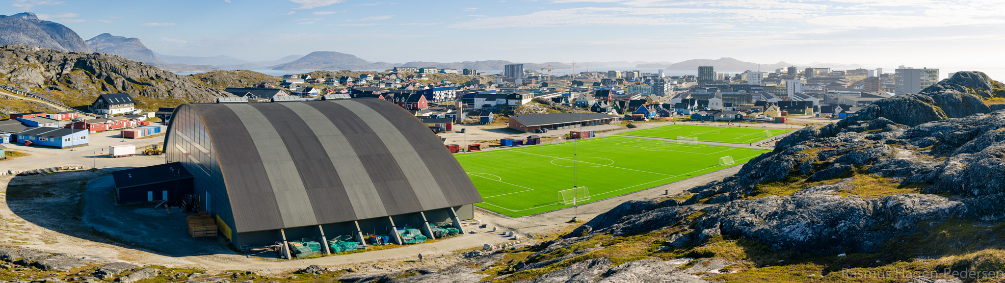 Nikon D7000 sample photo. Nuuk stadium in greenland photography
