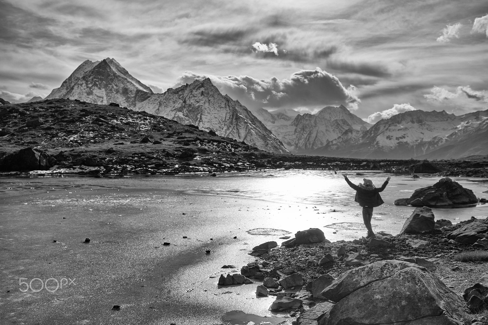 Sony a7R II sample photo. The frozen lake photography