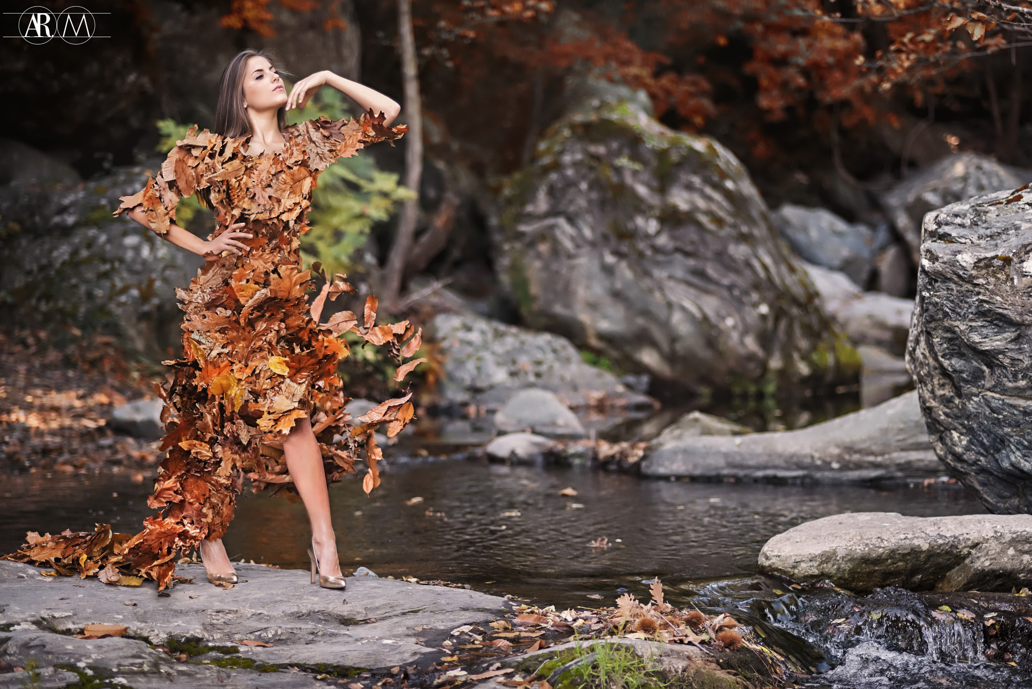 Nikon D810 sample photo. Leaves dress photography