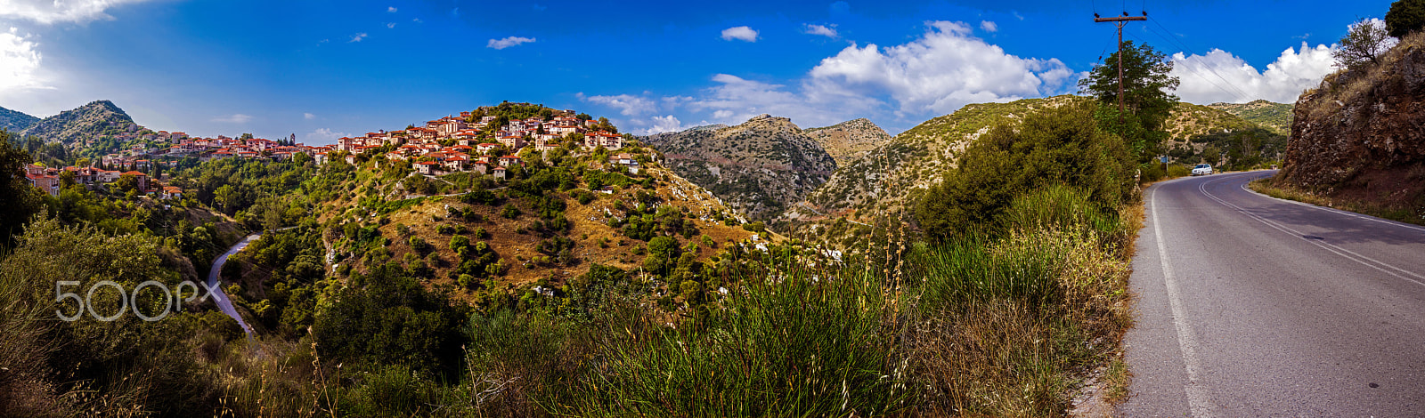 Canon EOS 650D (EOS Rebel T4i / EOS Kiss X6i) + Sigma 18-50mm f/2.8 Macro sample photo. Village on the mountain.. (greece) photography