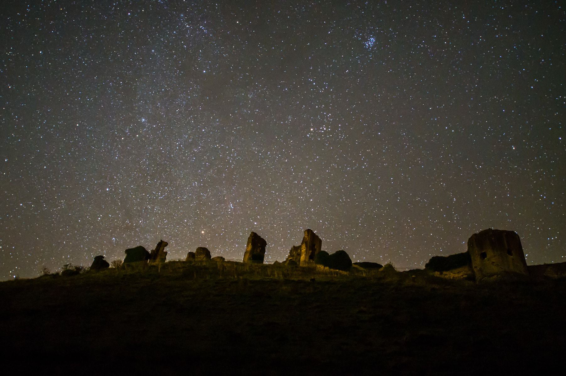 Nikon D3S sample photo. Corfe castle night sky photography