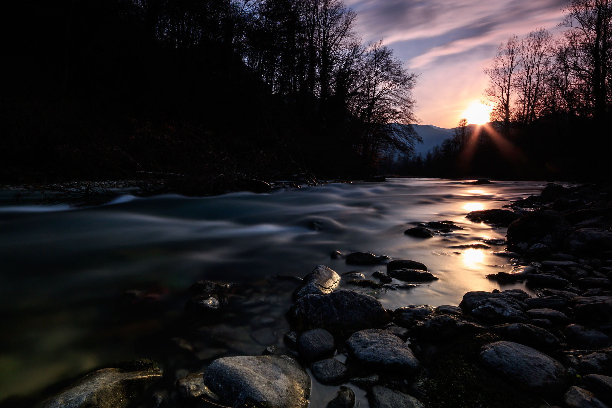 Sigma 10-20mm F4-5.6 EX DC HSM sample photo. Sunset river photography