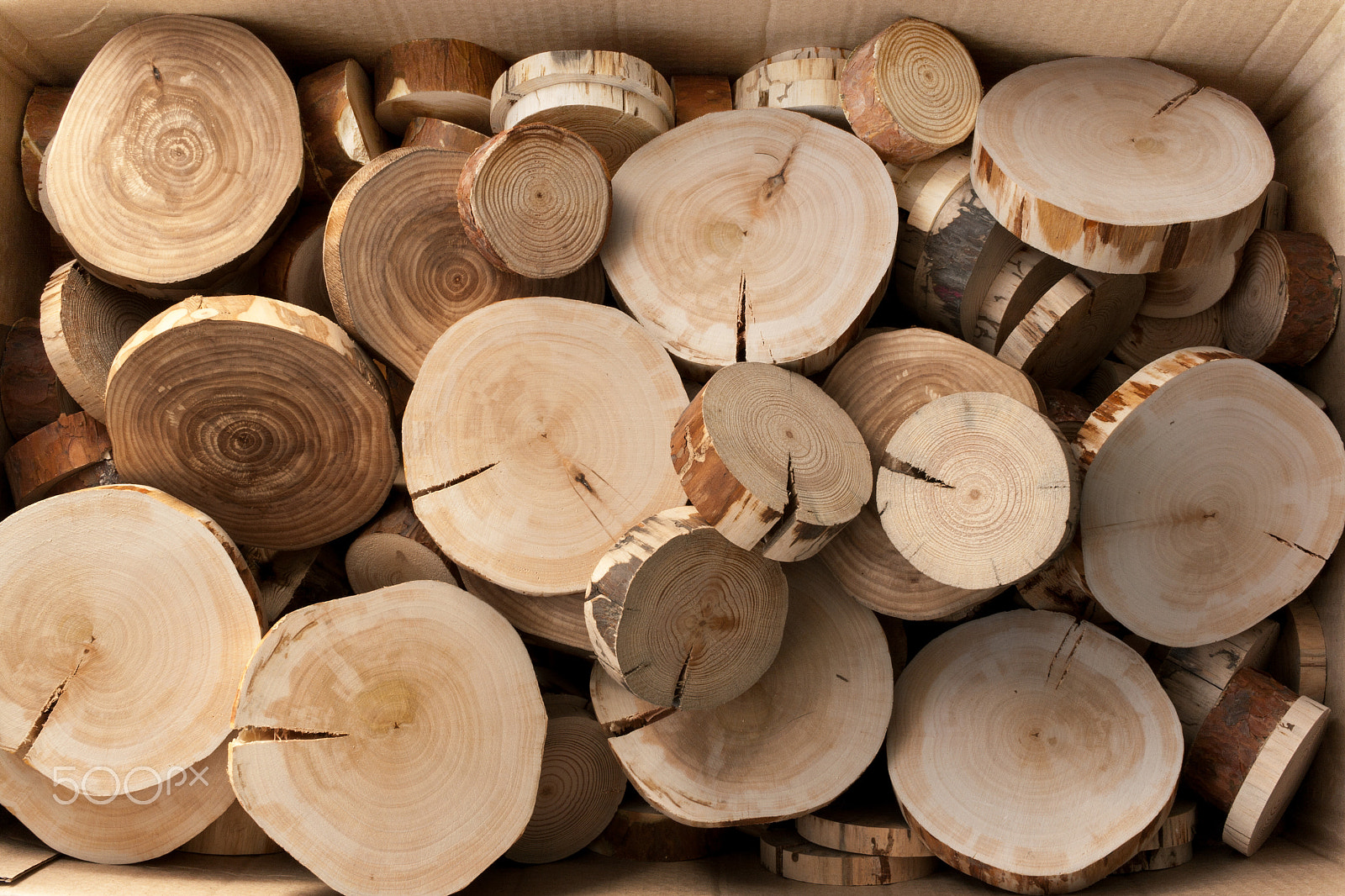 Canon EF-S 24mm F2.8 STM sample photo. A bunch of wooden saw cut in a cardboard box photography