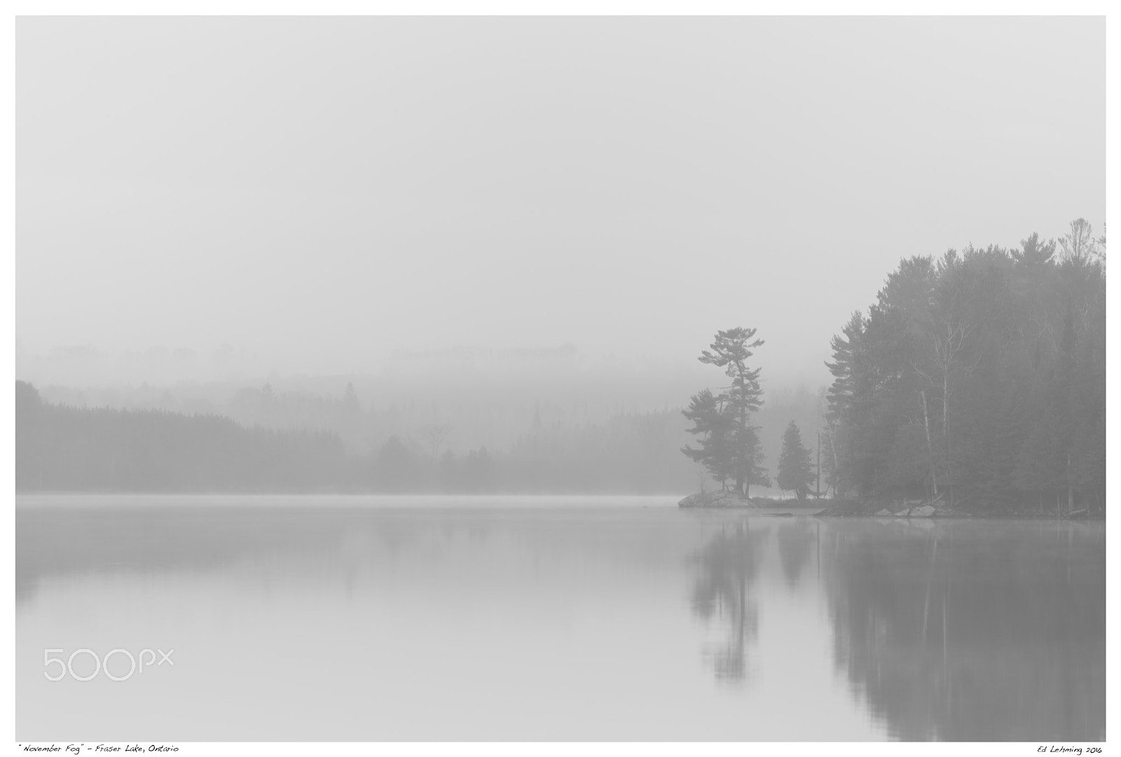 Nikon D800 sample photo. "november fog" - fraser lake, ontario photography