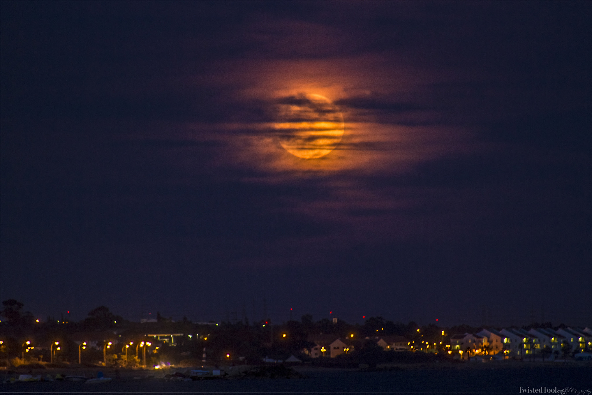Canon EF 75-300mm f/4-5.6 USM sample photo. Supermoon above larnaka, cyprus.. photography
