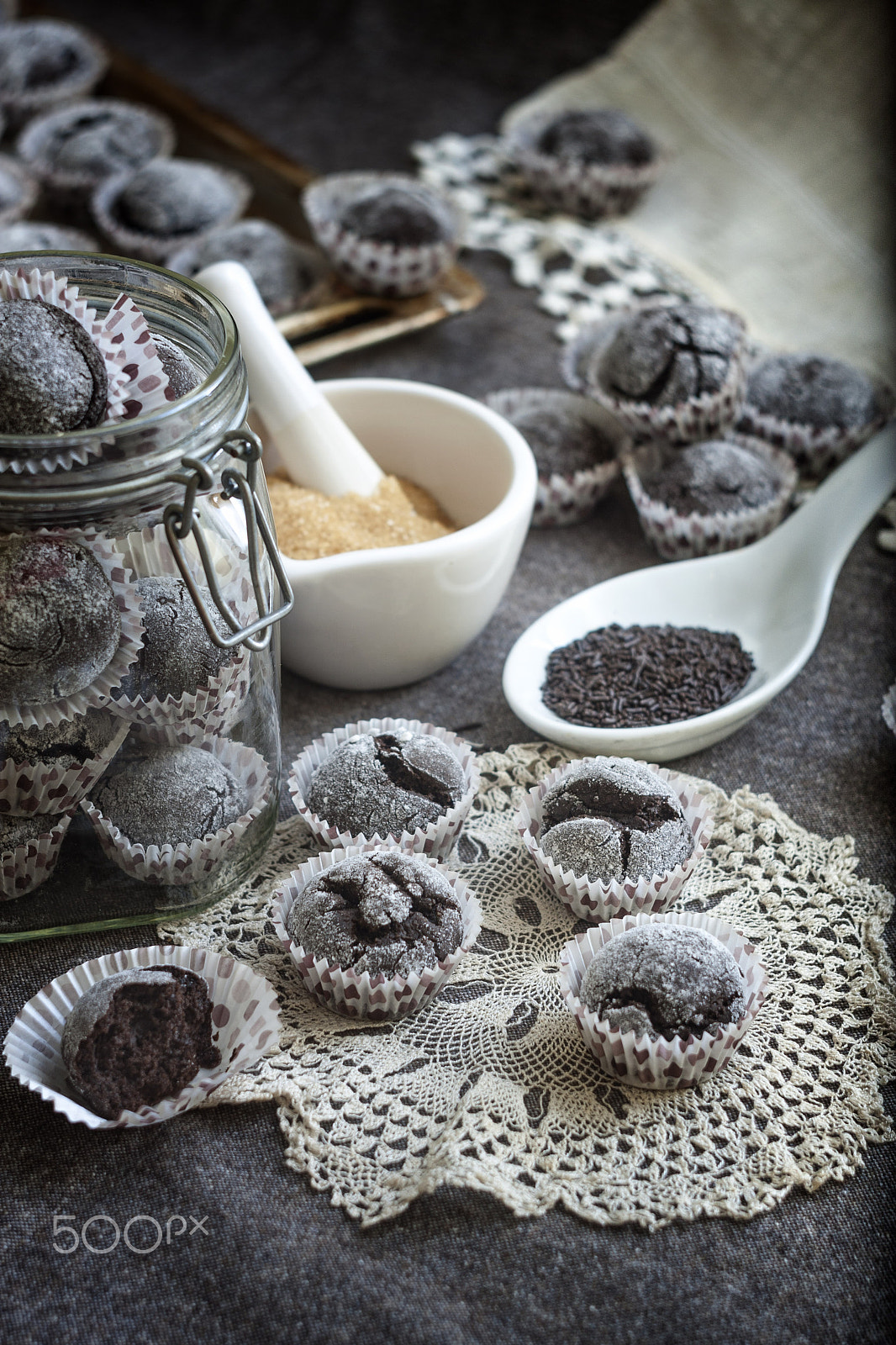Canon EOS 40D + Canon EF 35-80mm f/4-5.6 sample photo. Cocoa cookies photography