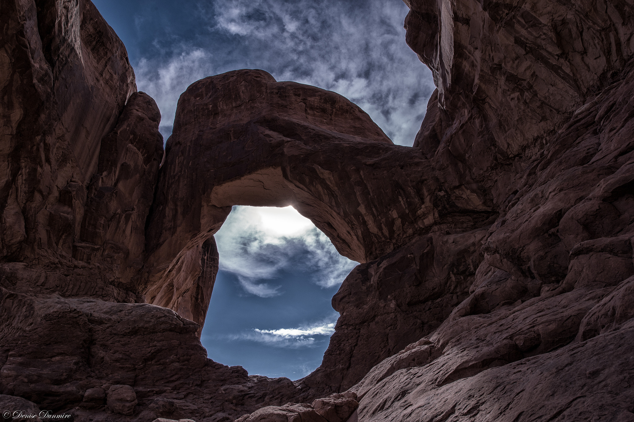 Nikon Df + Nikon AF-S Nikkor 14-24mm F2.8G ED sample photo. Inside looking out - double arches photography
