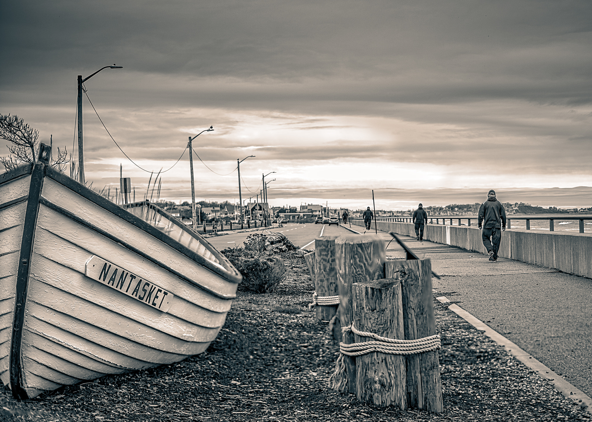 Pentax K-1 + Pentax smc DA 50mm F1.8 sample photo. Man walking by boat photography