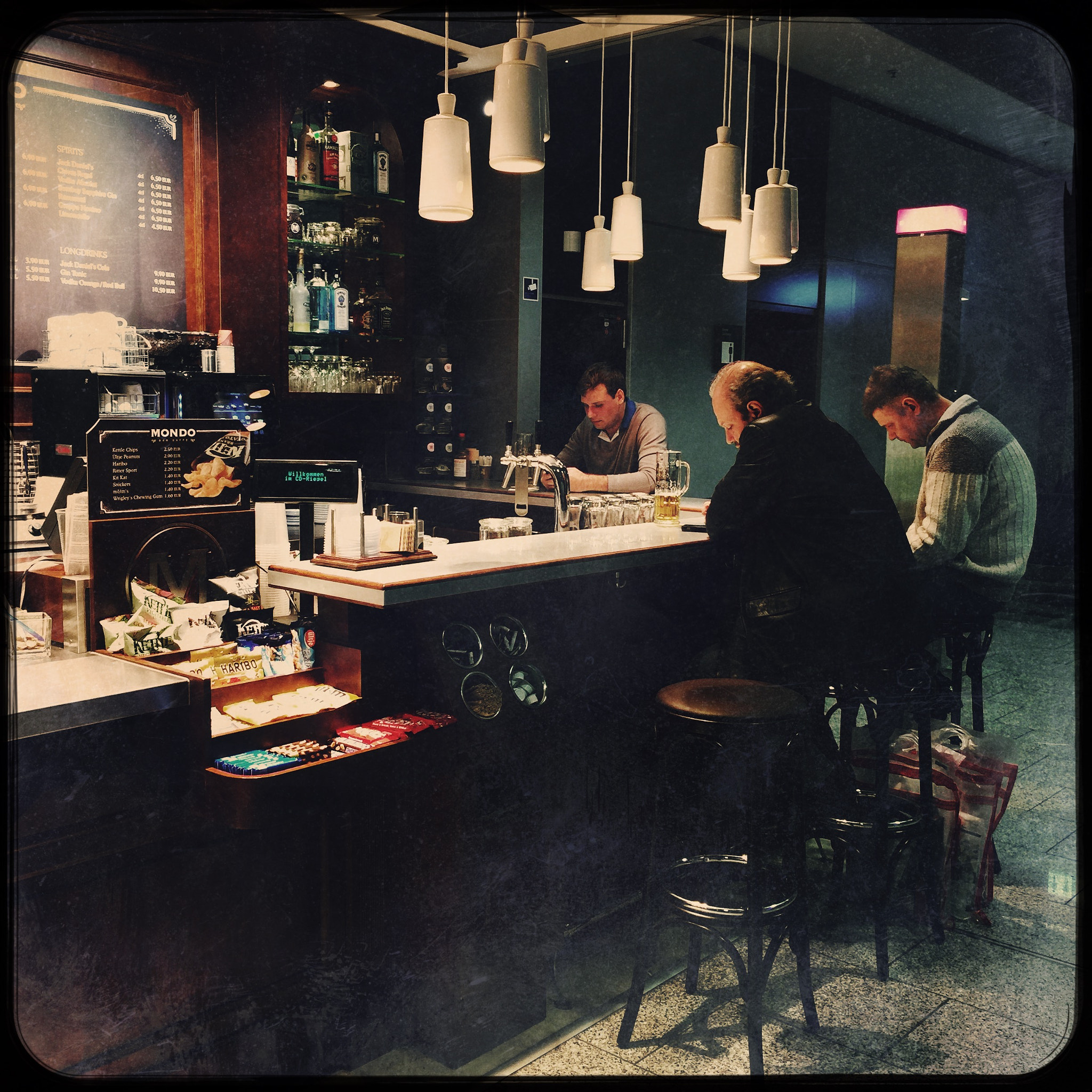 Hipstamatic 322 sample photo. Waiting for flight photography