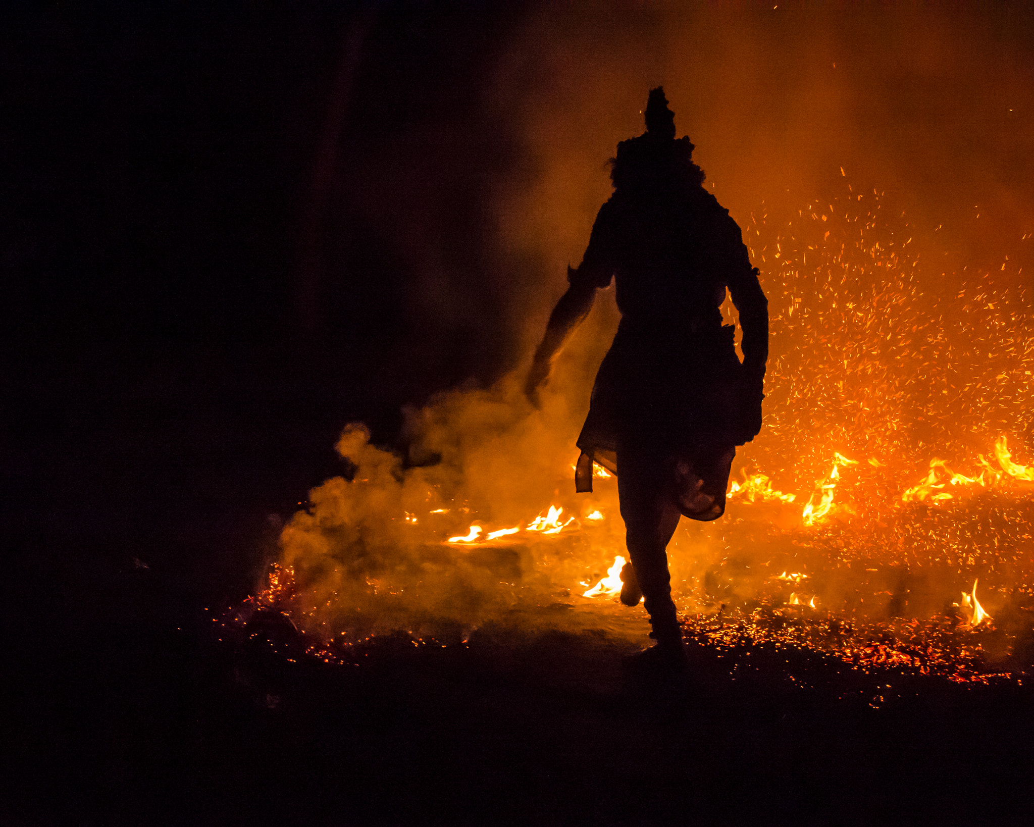 Nikon D4 sample photo. Indonesian fire dance photography