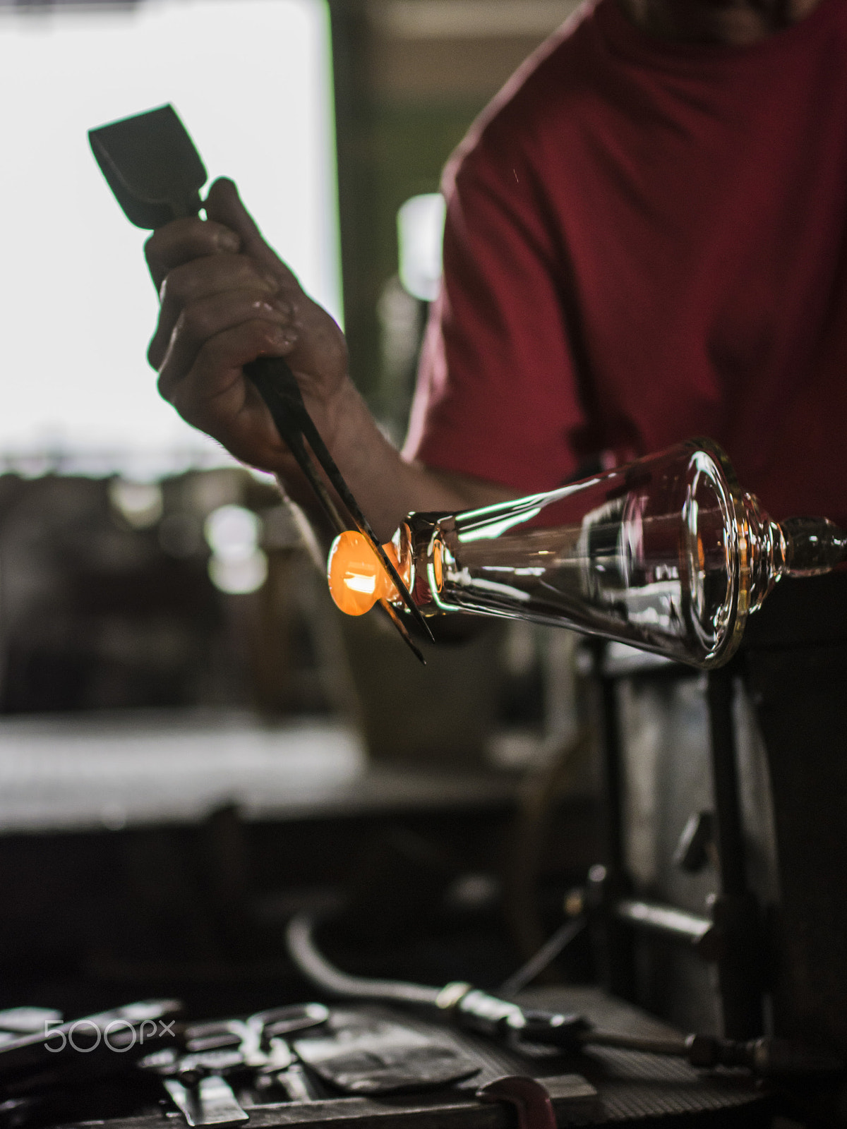 Nikon D7200 sample photo. Glassblower at work photography