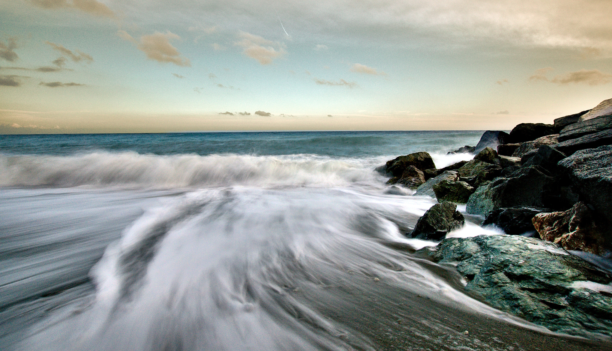 Nikon D3100 + Sigma 10-20mm F3.5 EX DC HSM sample photo. Waves against rocks photography